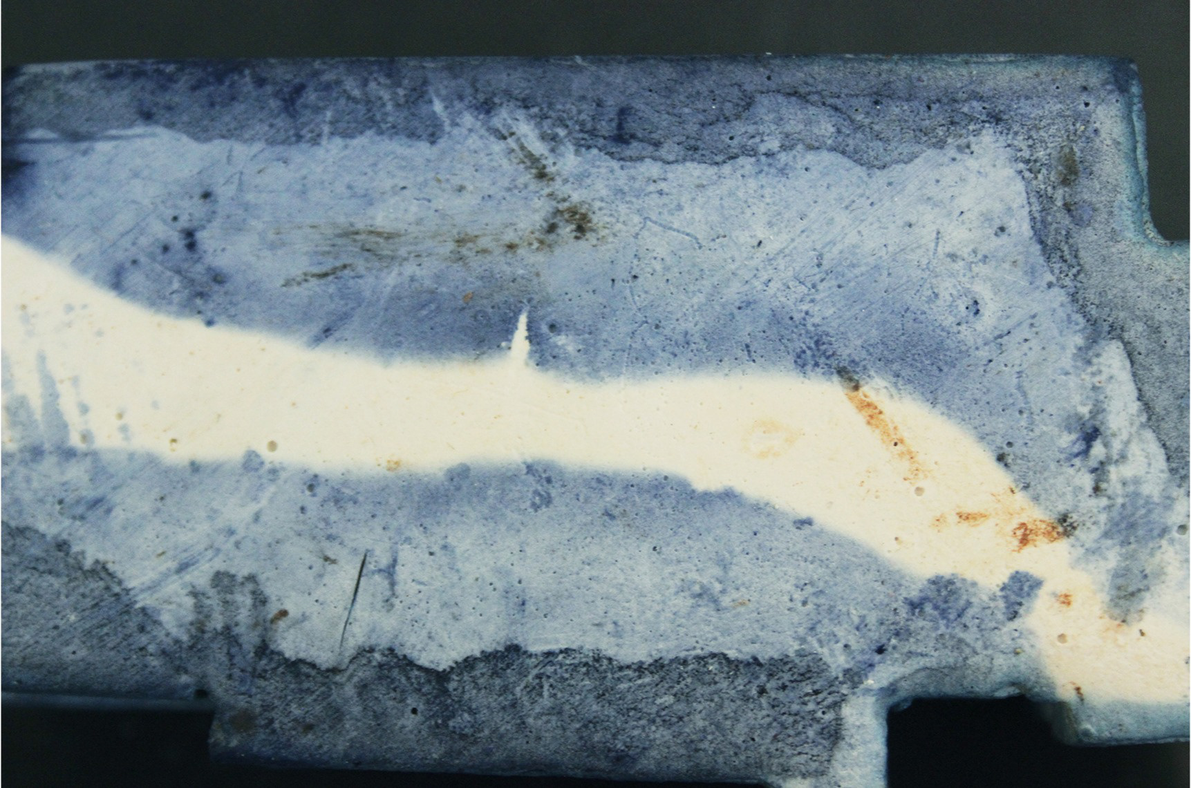 Concept Model Photo - Materiality and Light with cyanotype