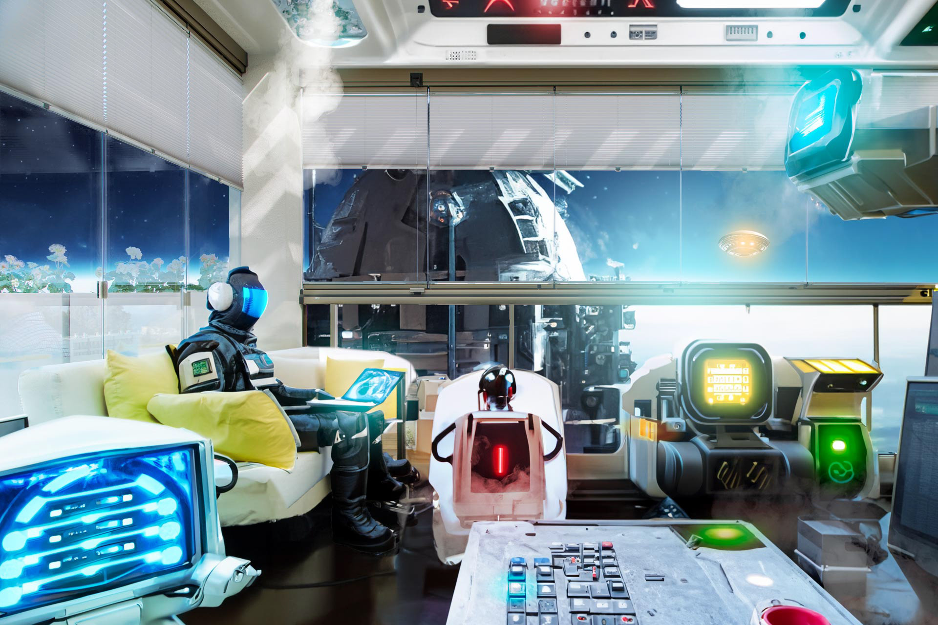 More room for life: Daydream/space/imagination Retouched image with additional content.
