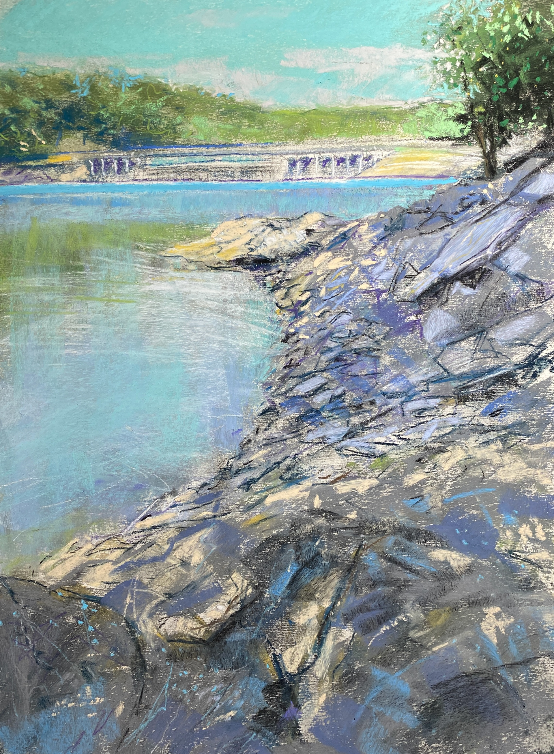 Low water at the dam