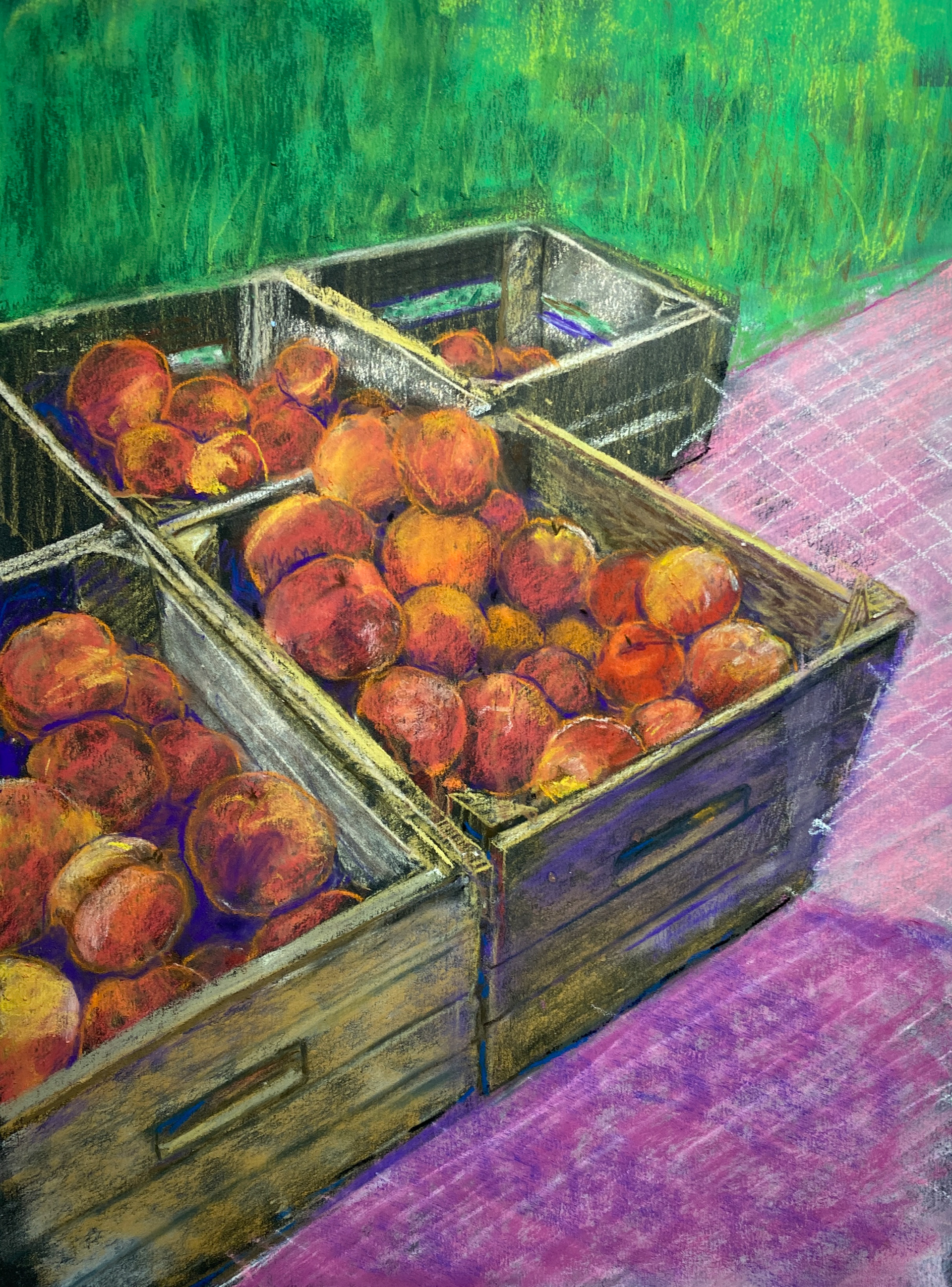 Fresh farmers market peaches