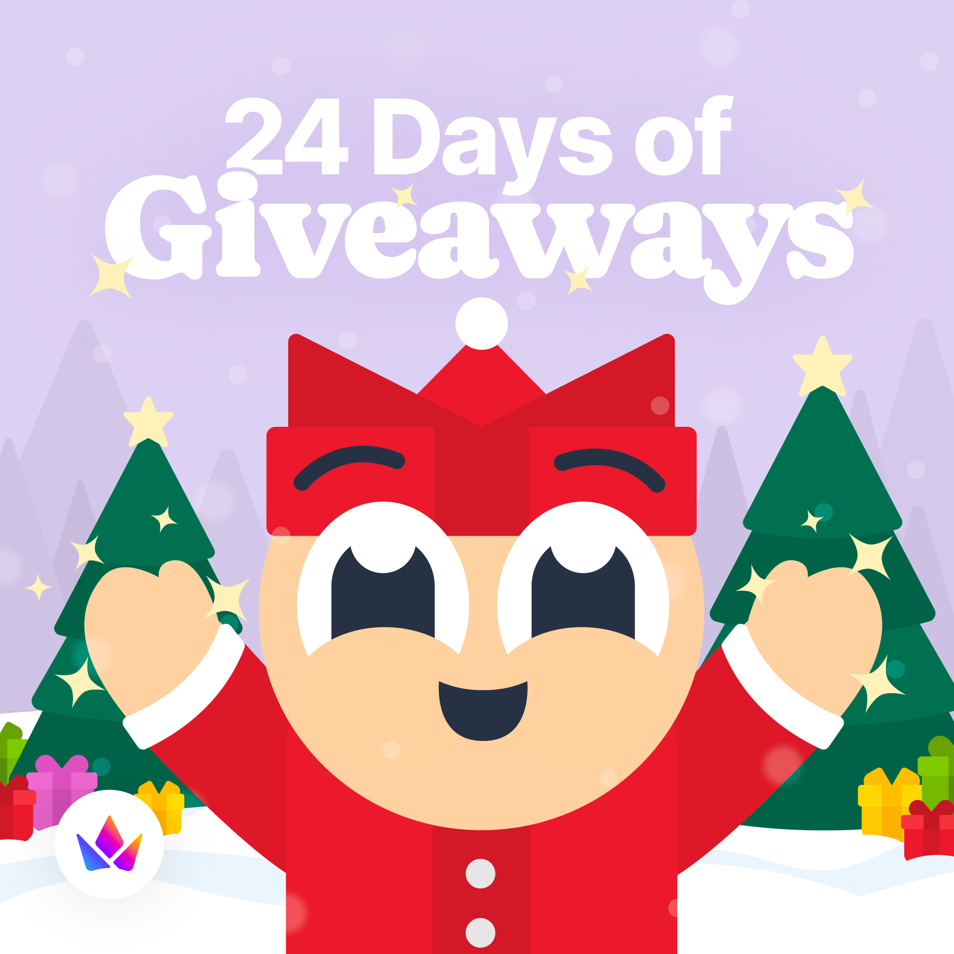 holidays giveaway announcement visual