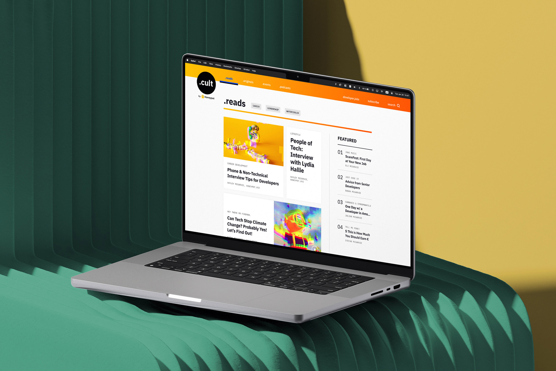 main page of the .reads pillar