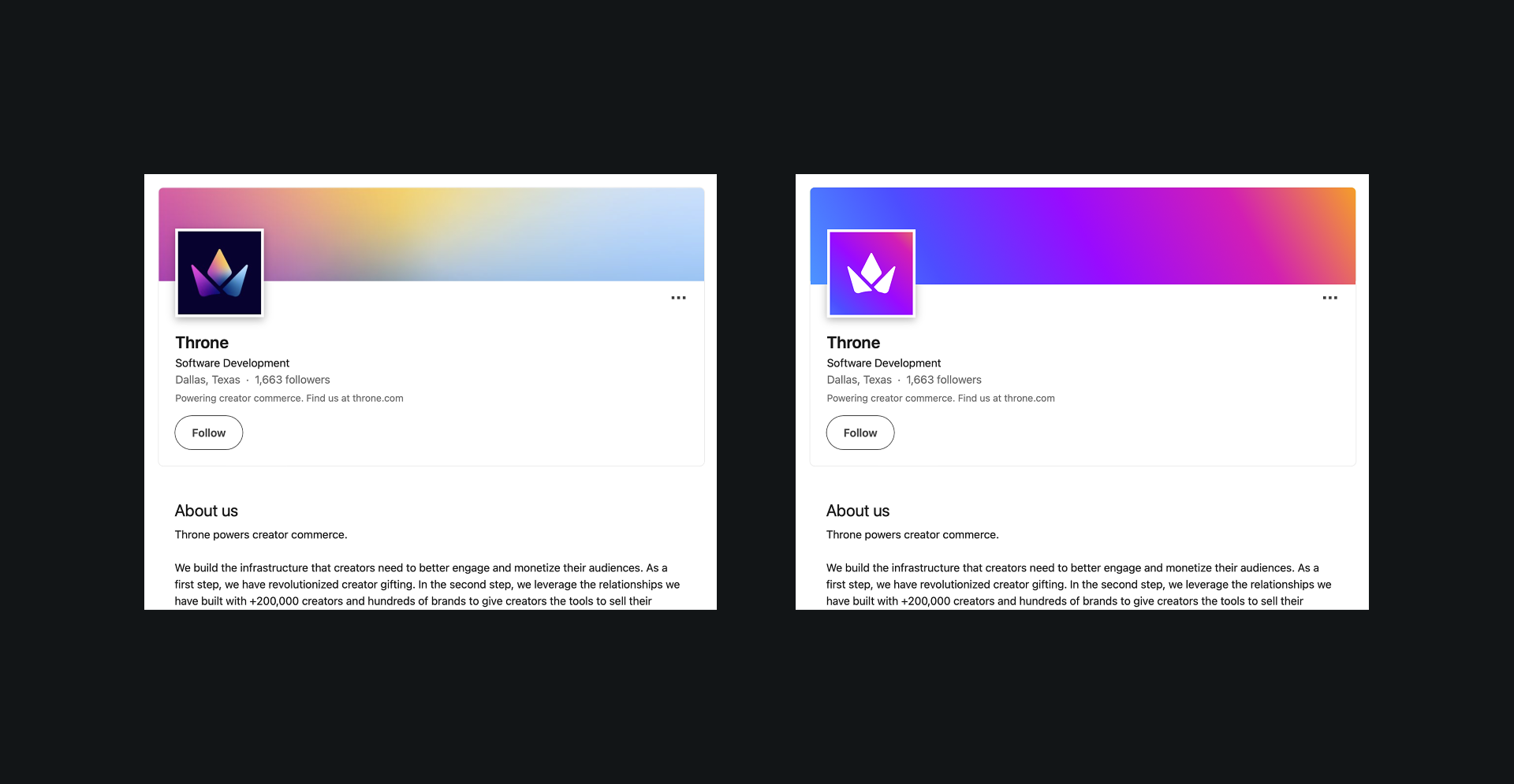 linkedin profile update | before & after