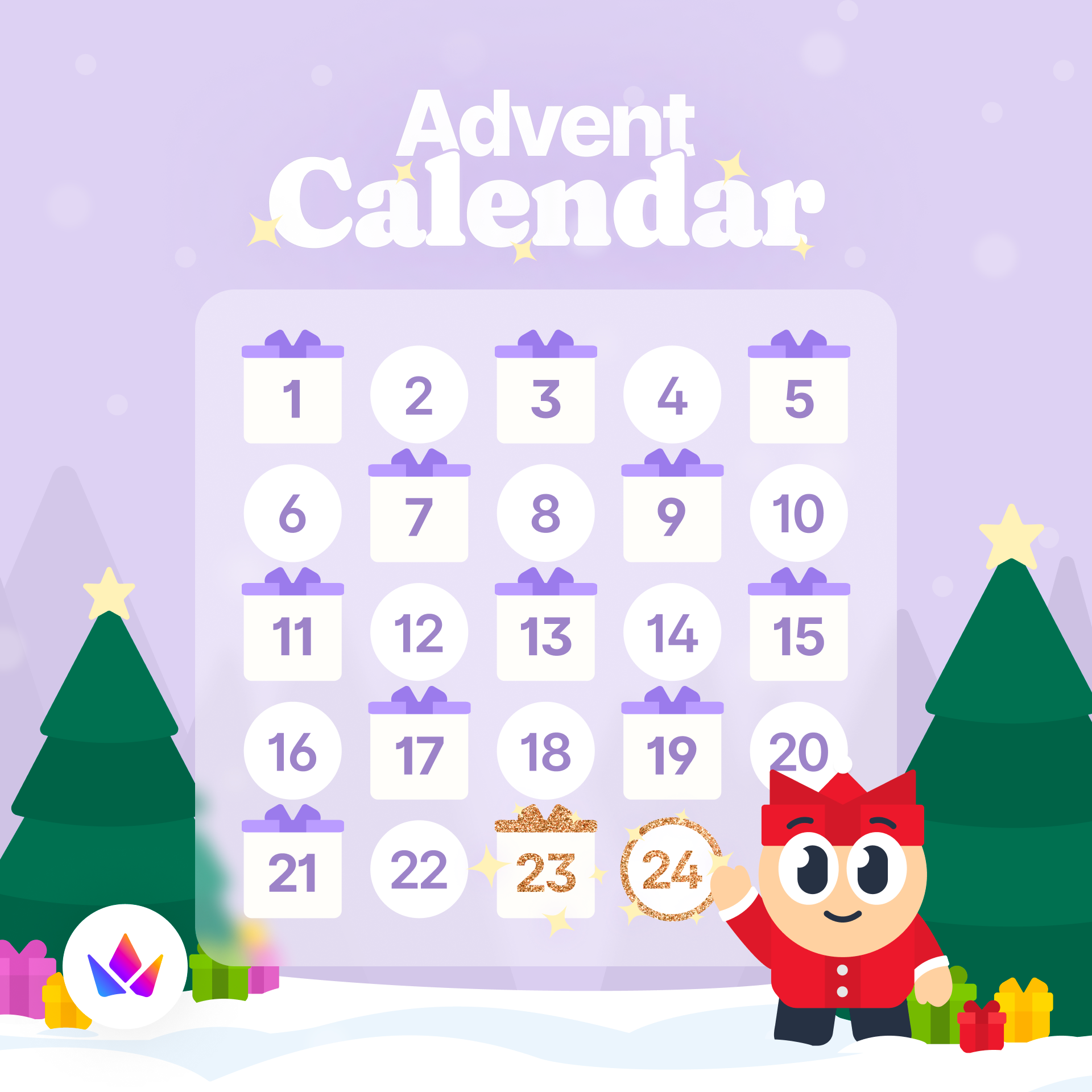 holiday giveaways advent calendar visual