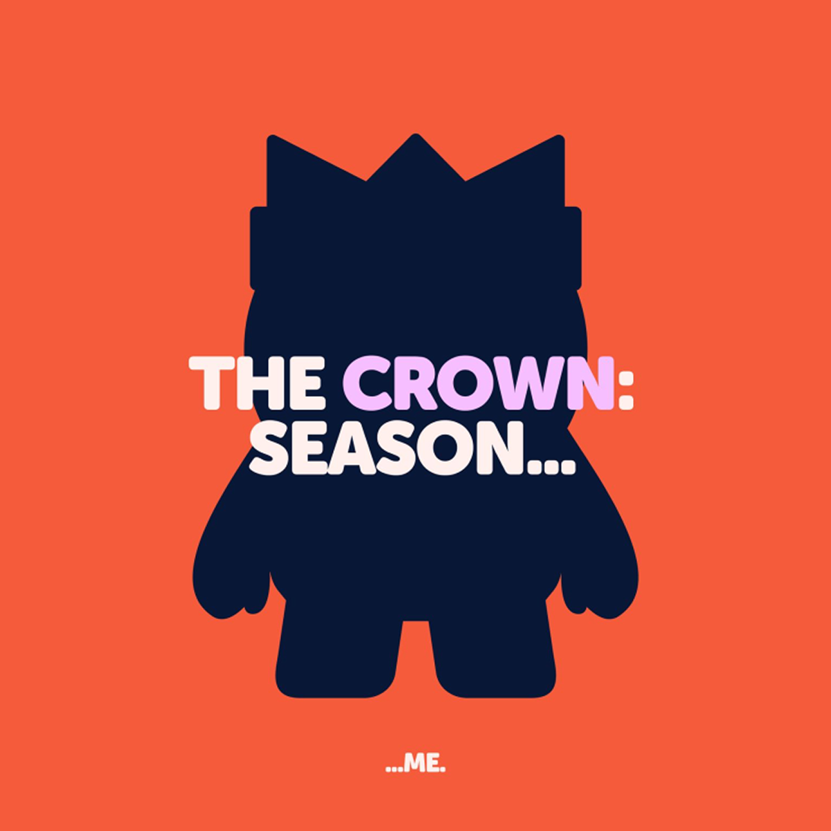 teaser social media visual with a pop culture reference: the crown