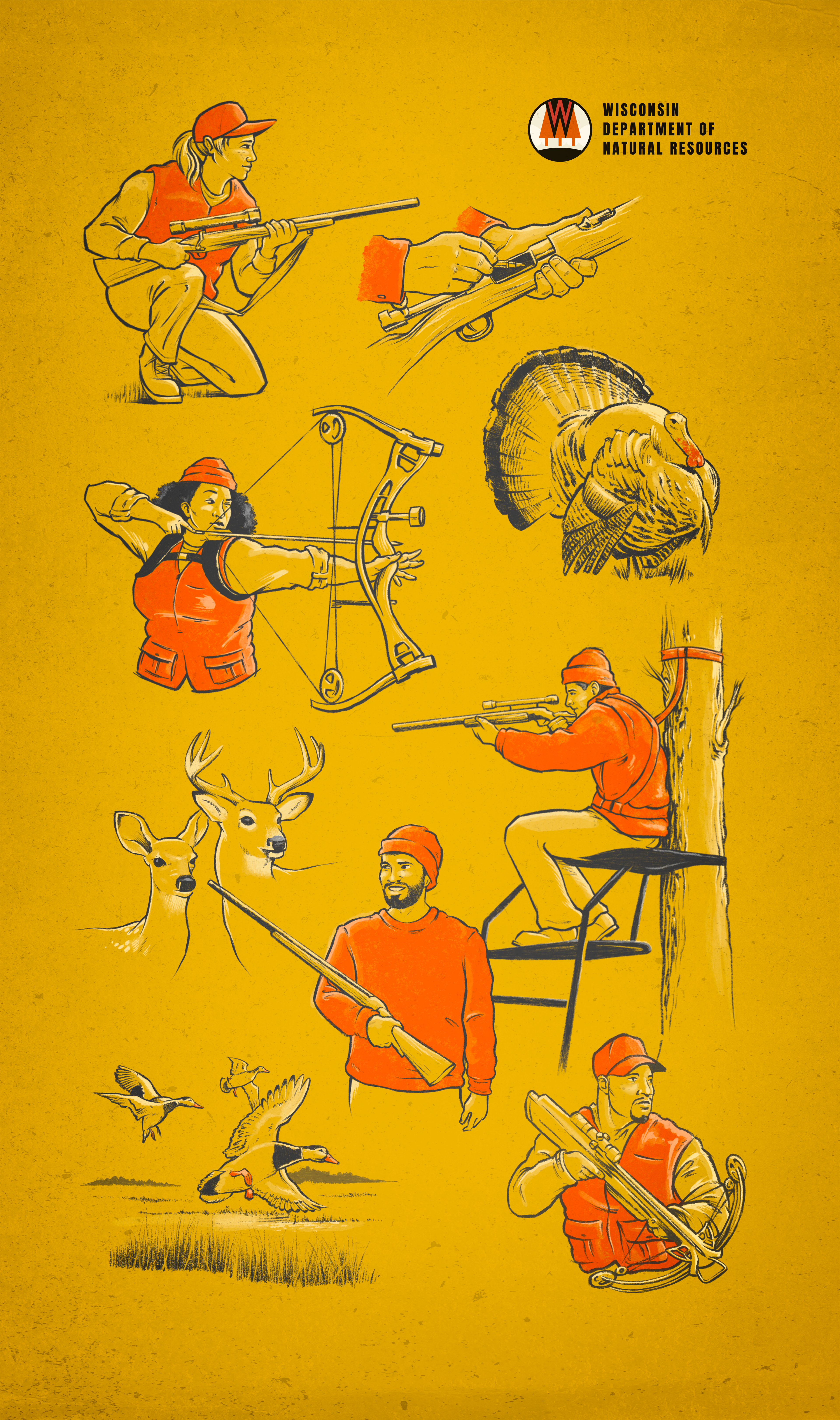WISCONSIN DNR Hunter Safety Illustrations
