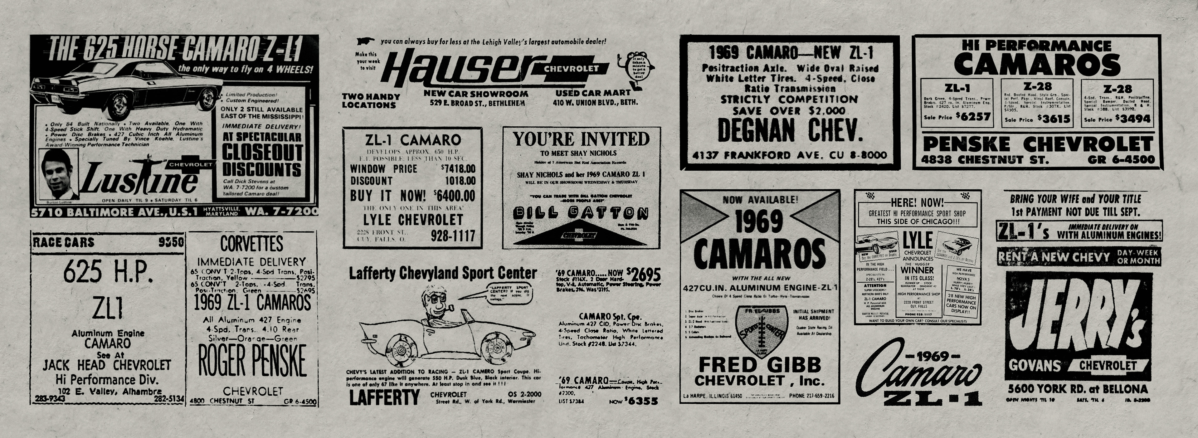 assortment of dealer ads
