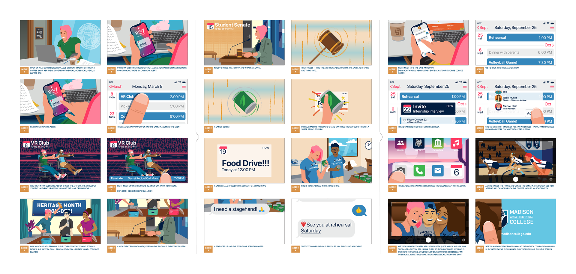 Campus Life Video Storyboard