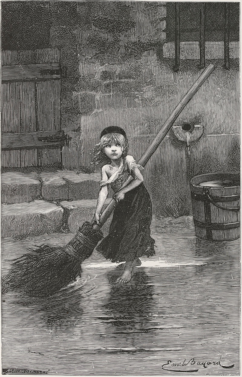 Cosette" by Emile Bayard, from the original edition of Les Misérables (1862)