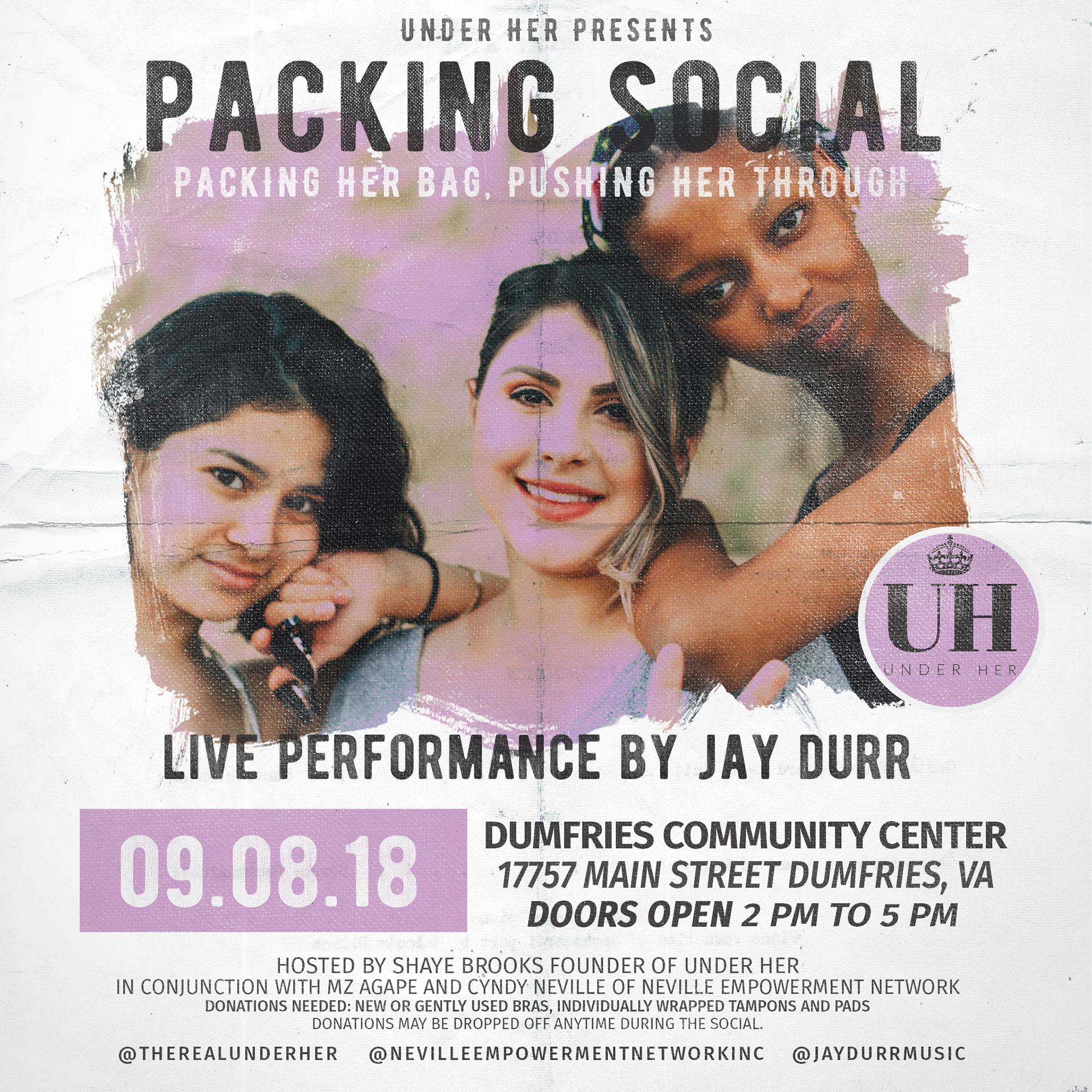 Social media post of event