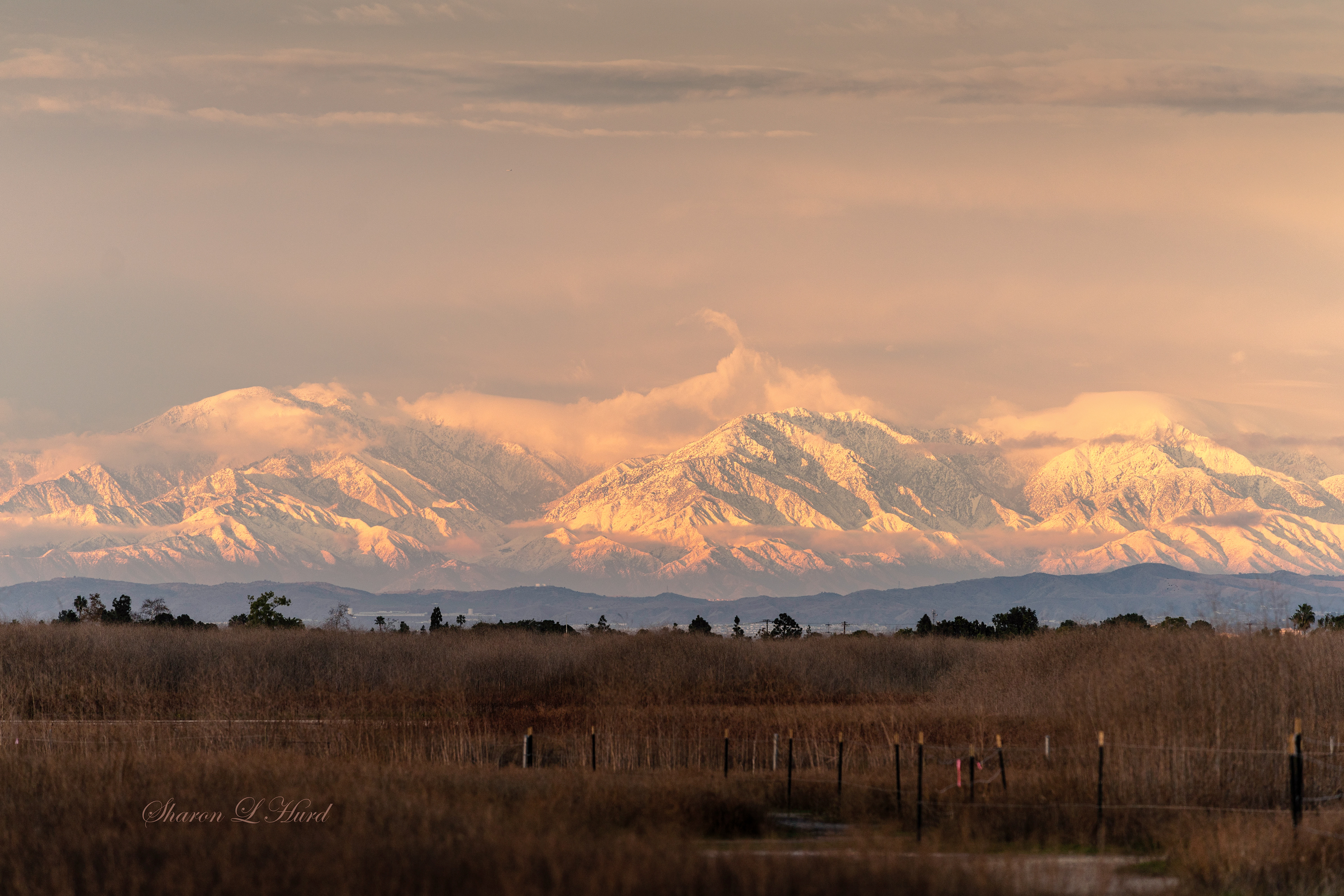 Snow Capped Mountain during Sunset