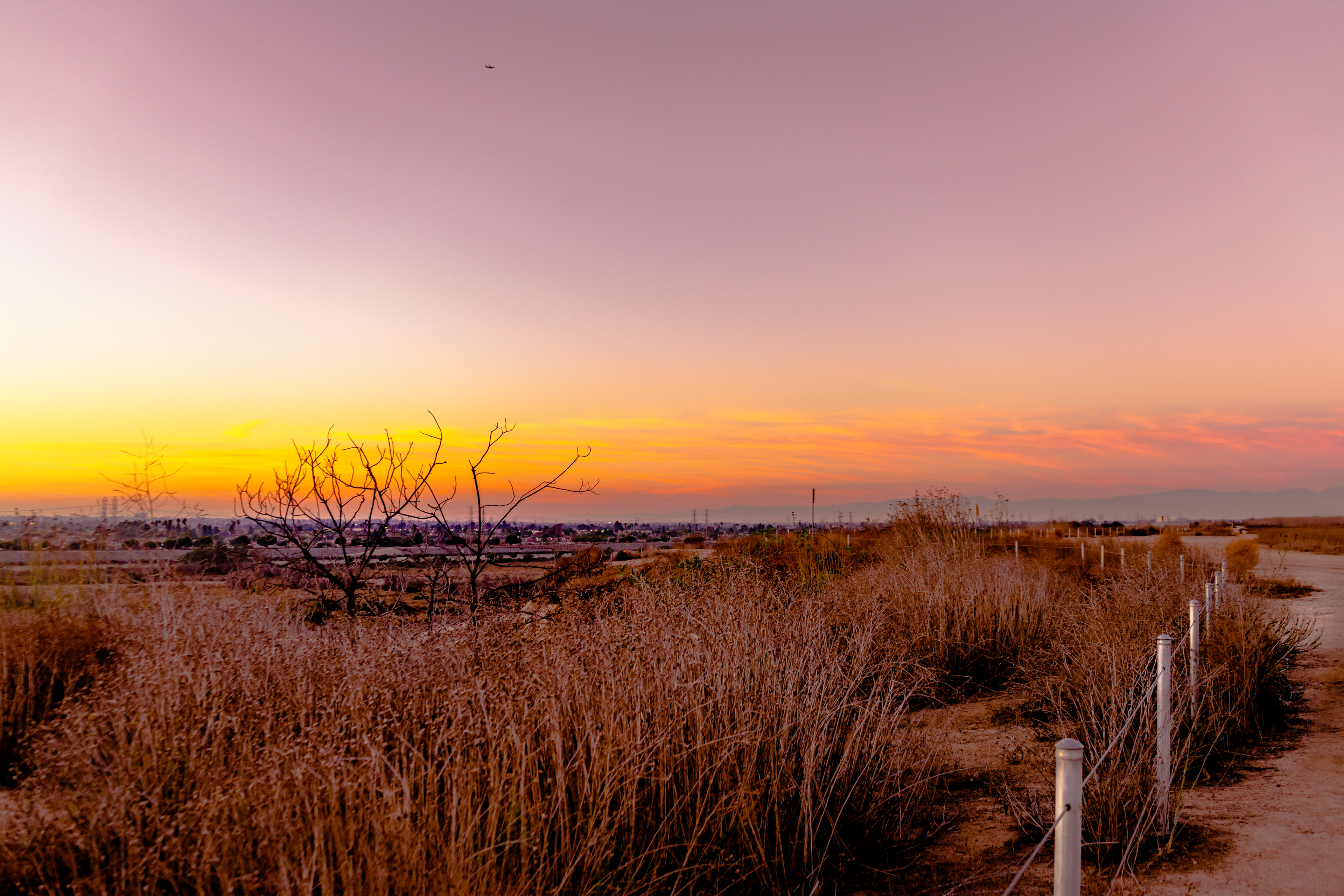 Pink Hue over the Bluff