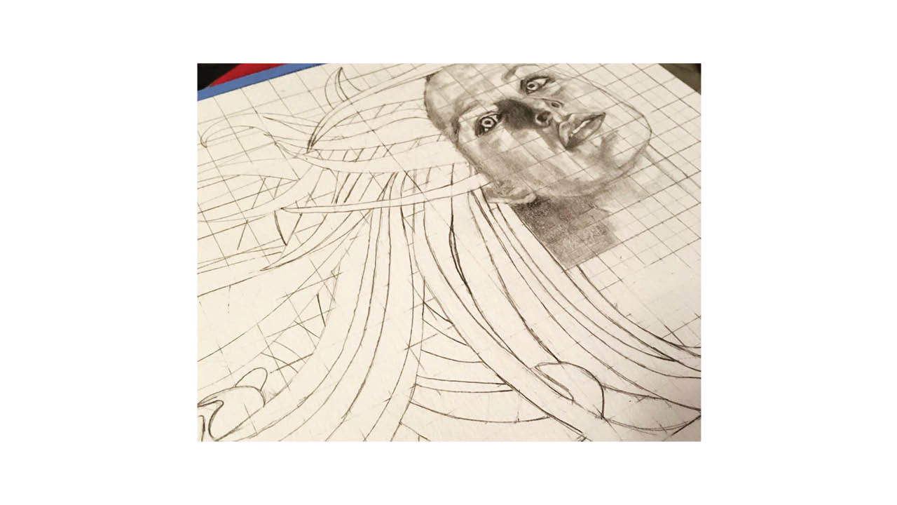 Drawing is done--time to paint!