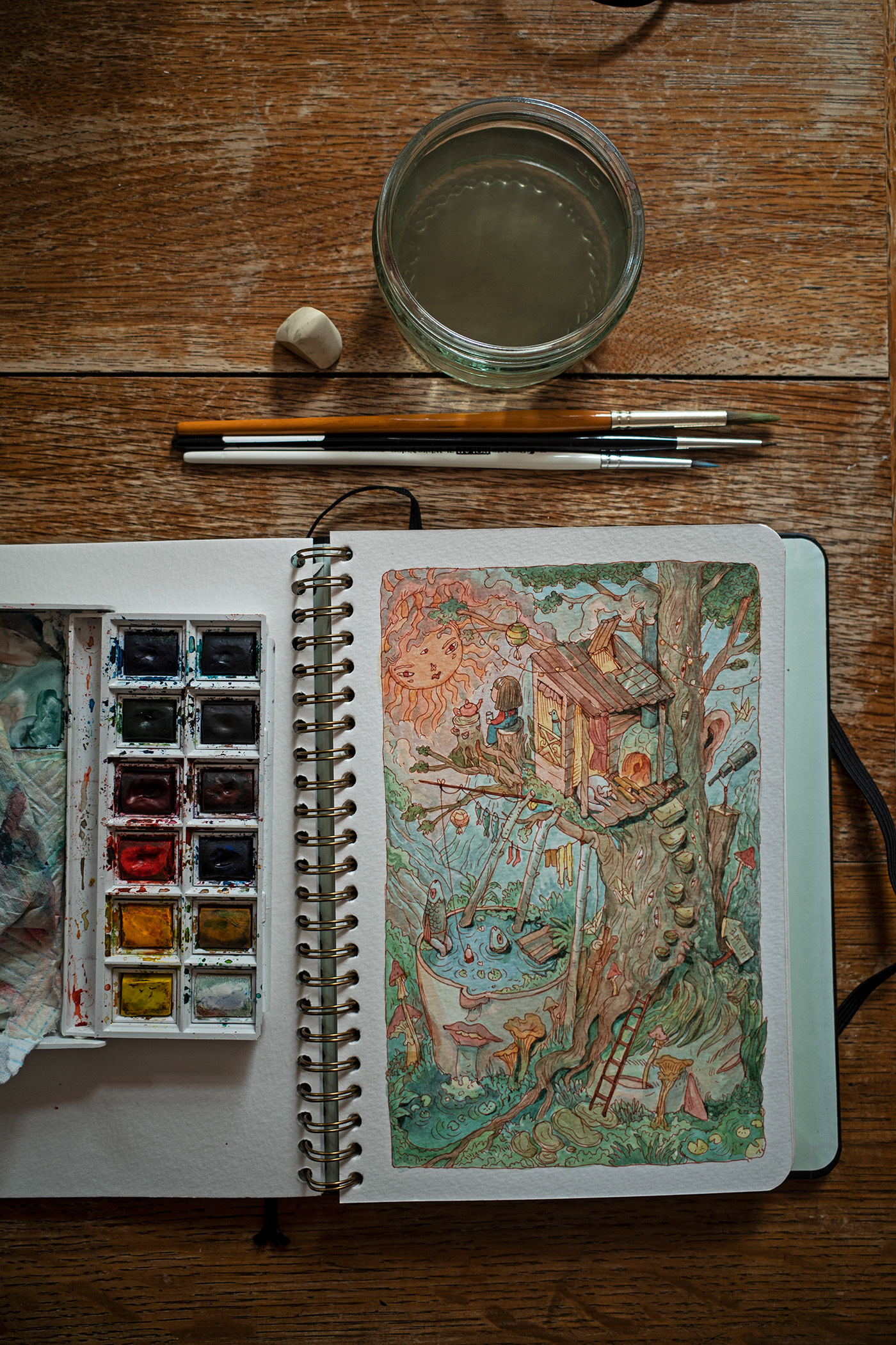 Every Page of This Artist's Sketchbook is an Elegant Work of Art