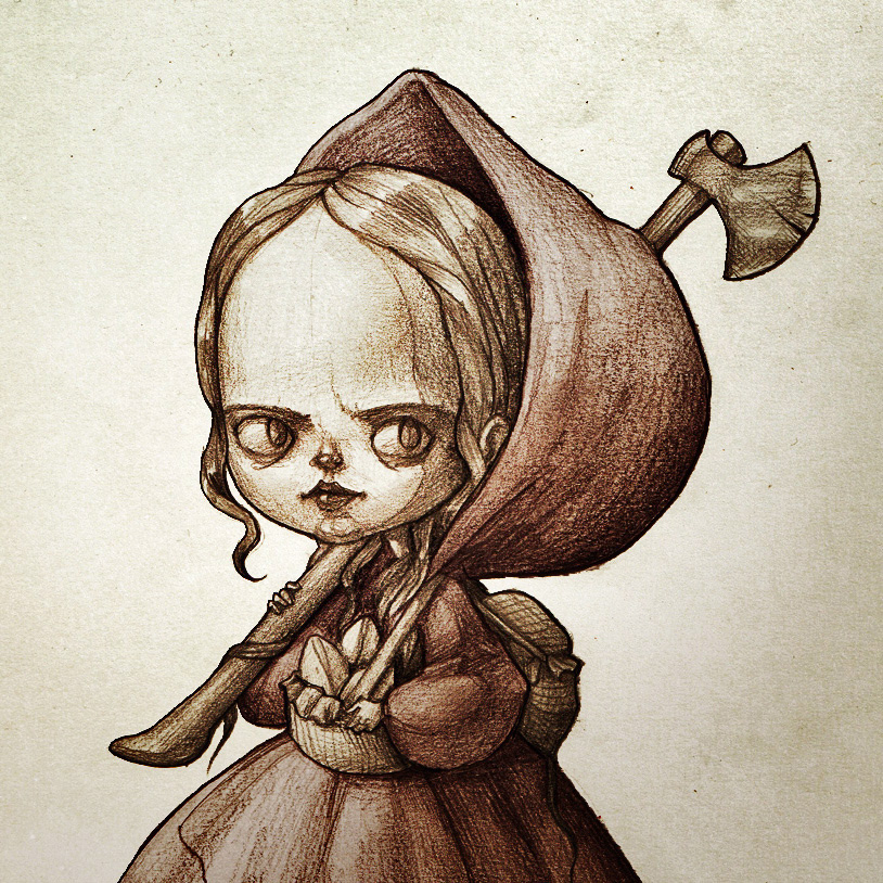 little red riding hood drawing easy