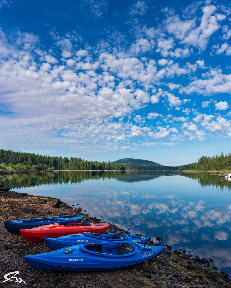 Kayaks at Fish Lake