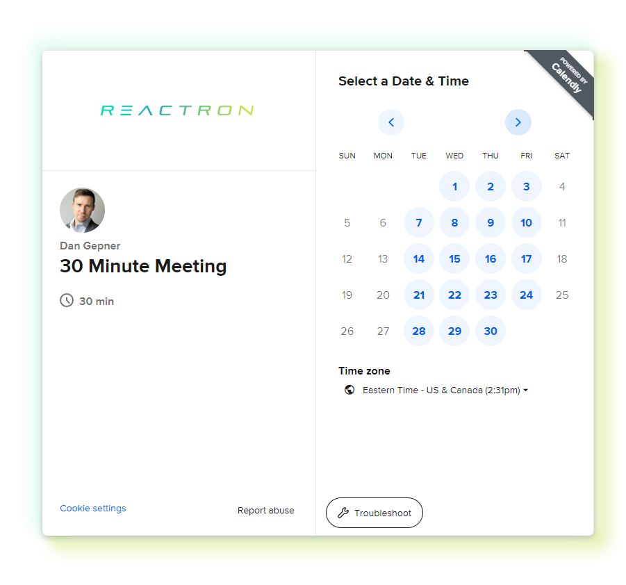 Dan's Calendly Calendar