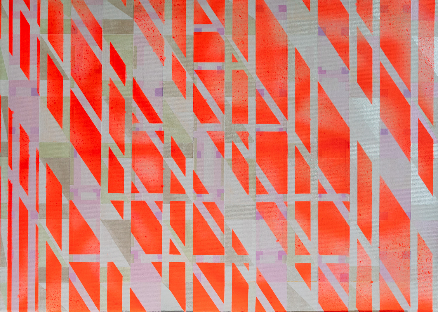 Heatwave, 2021, Acrylic and spray paint on canvas, 49.5 x 69.5 cm each, POA  ​