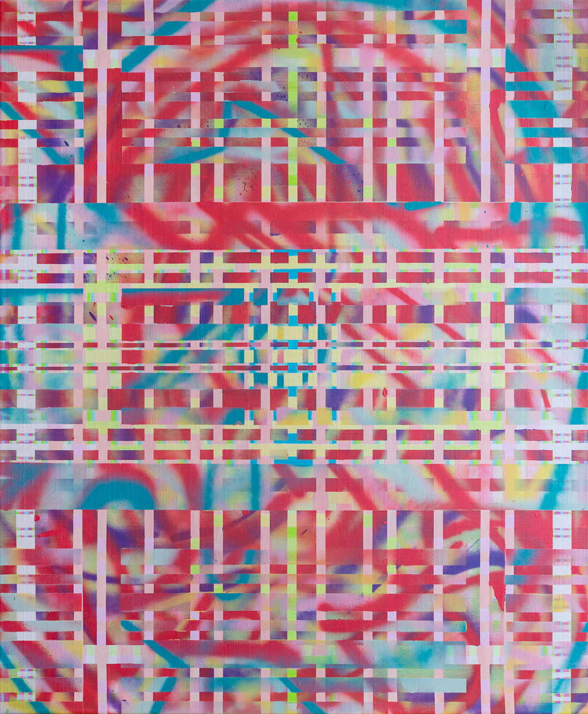 Fructose, 2021, Acrylic and spray paint on canvas, 91.5 x 76 cm, POA