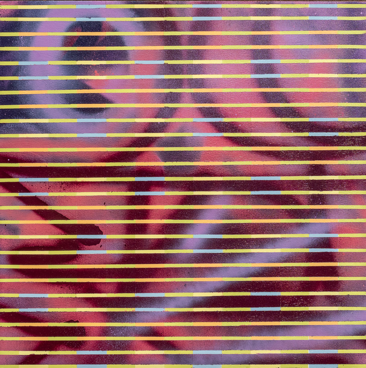 Glowstick, 2021, Spray paint on wood, 30 x 30 cm, POA