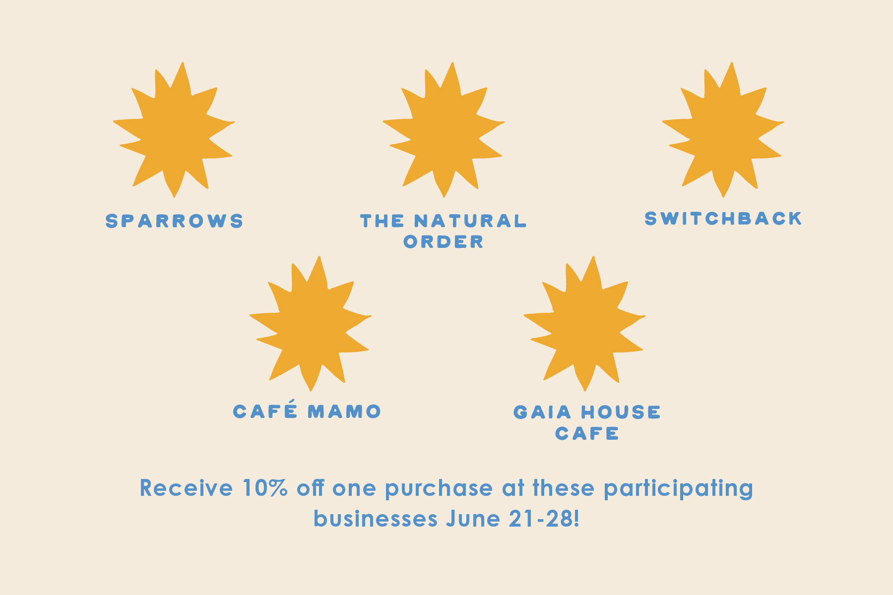 Holistic Shop Hop Punch Card - Back
