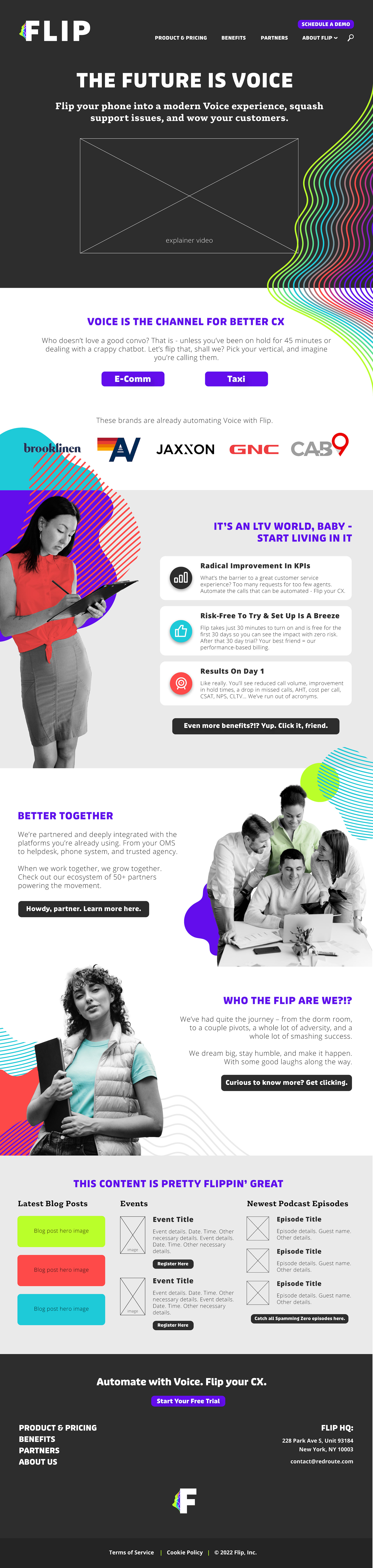 Website Home Page Wireframe