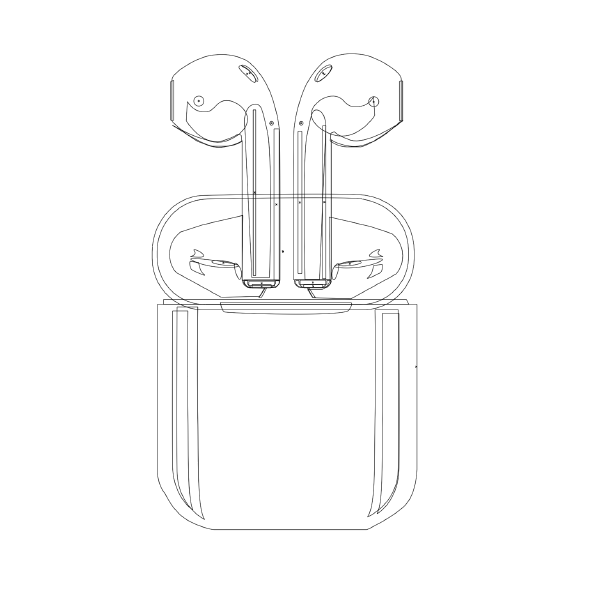 The technical outline of the drawing. Like a pencil drawing before paint is added, but in this case -- gradients.