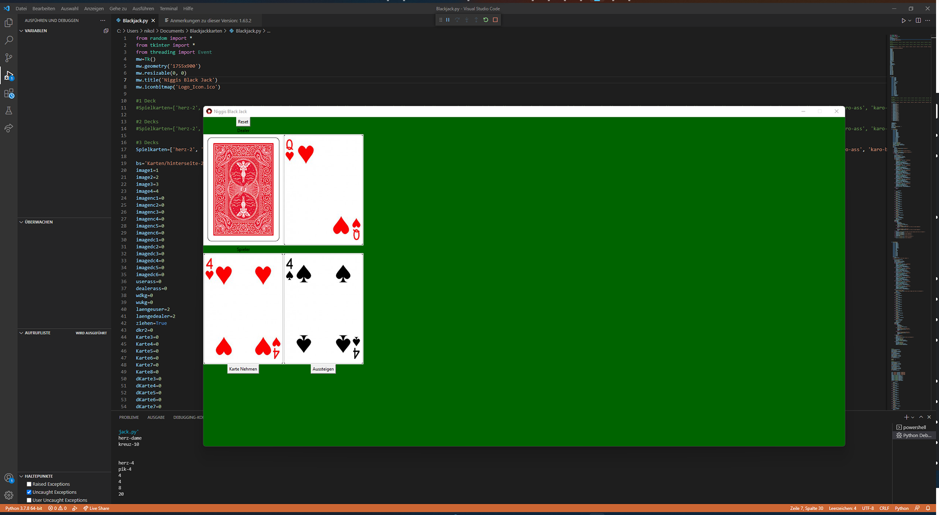 Python Blackjack