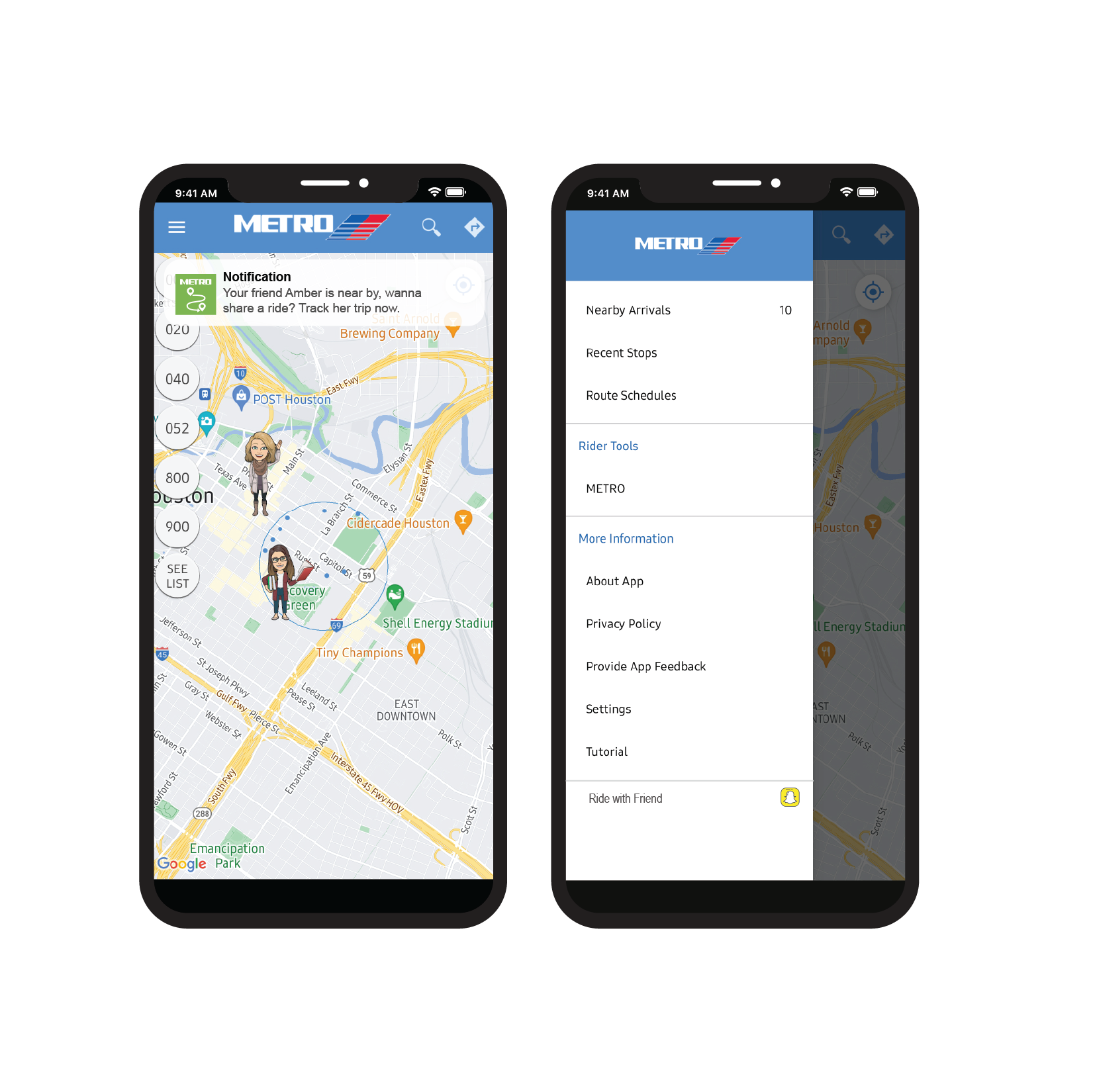 In an effort to increase ridership, and reach a younger user demographic we created an interactive addition to current metro app designed in collaboration with my partner Brissa Estrada.