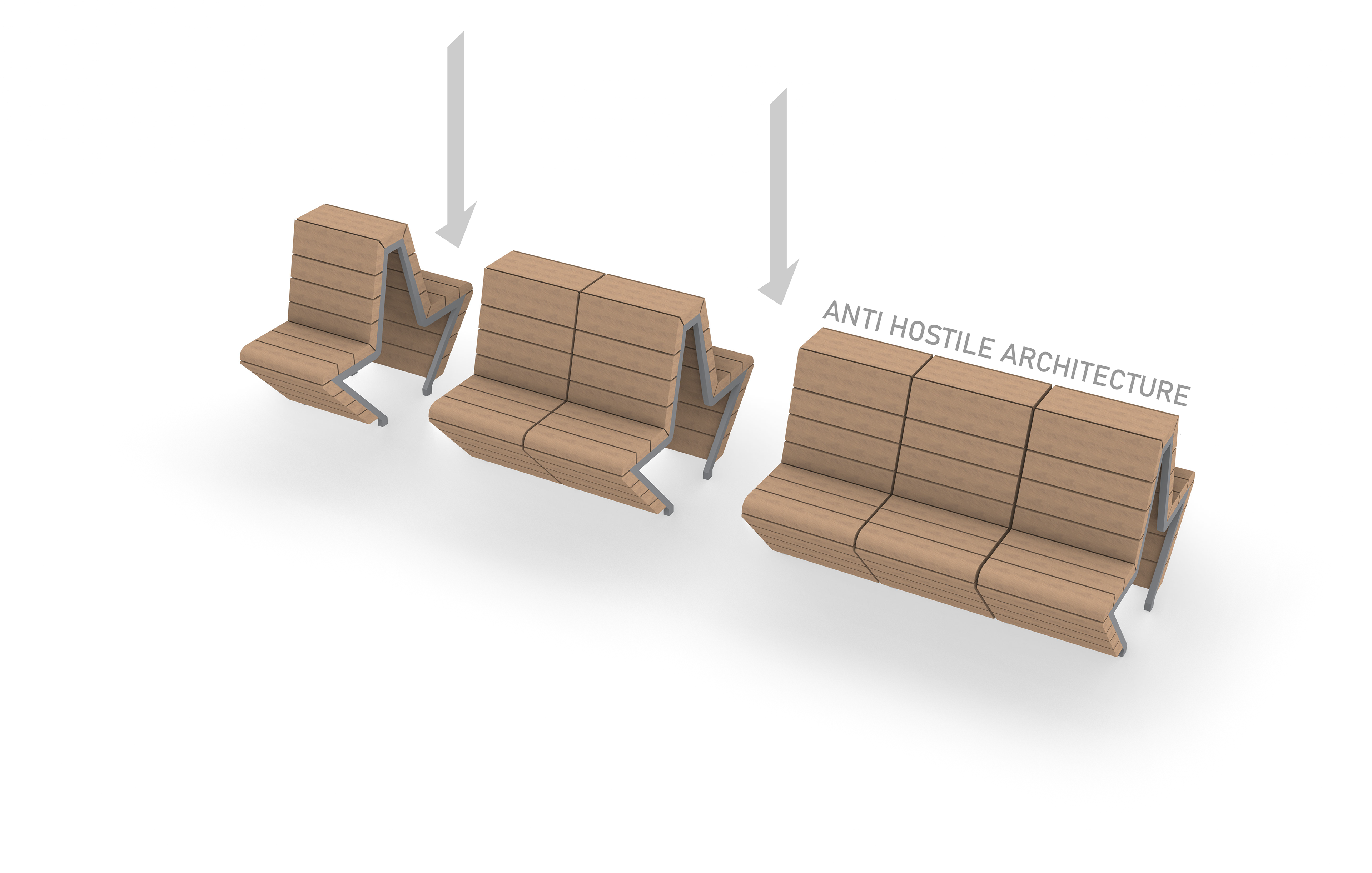 With the studio focus being just design we reimagined radically a anti hostile seating system that would give the public power of choice, access, and ownership of public infrastructure .