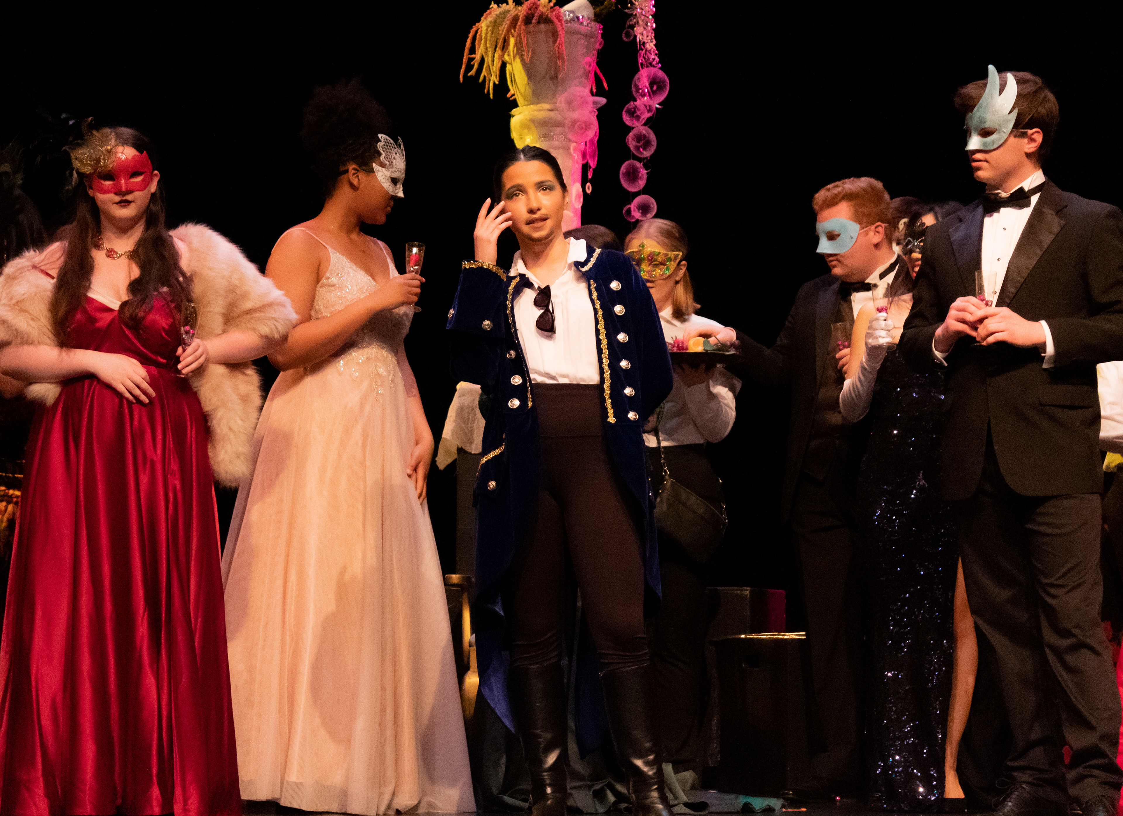 Siobhan McNulty, Kristina Mangara, Marina Jokanovic, Francesca Whalen, Axel Hageman and David Lange in Once Upon an Opera