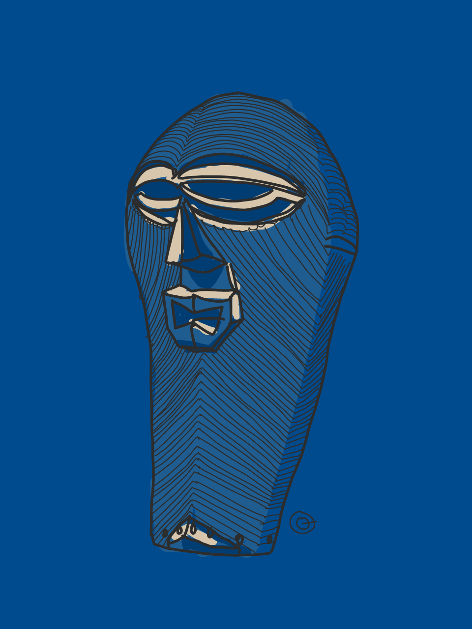 Female kikashi mask, Zaire