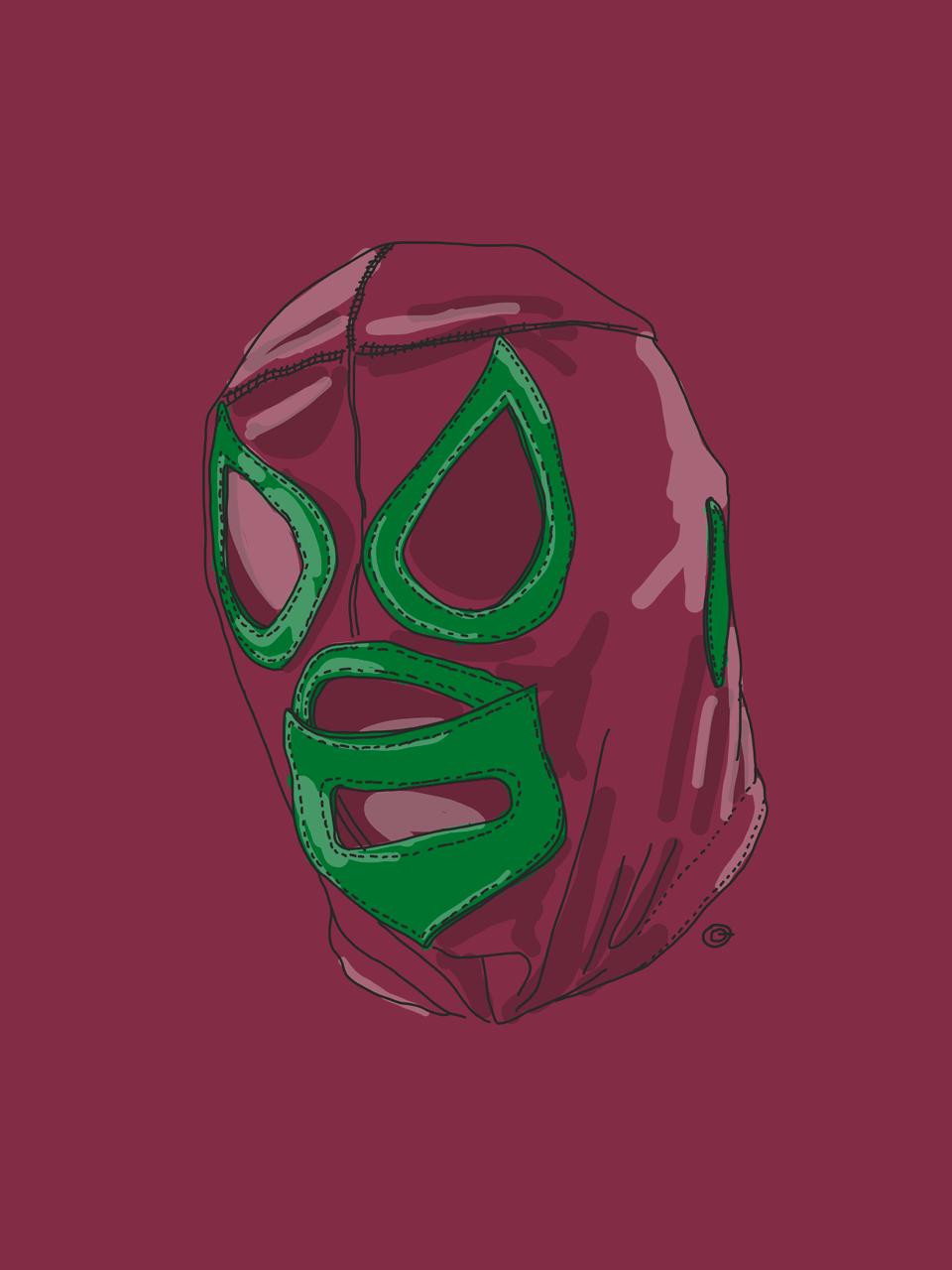 Face wrestling mask, Mexico