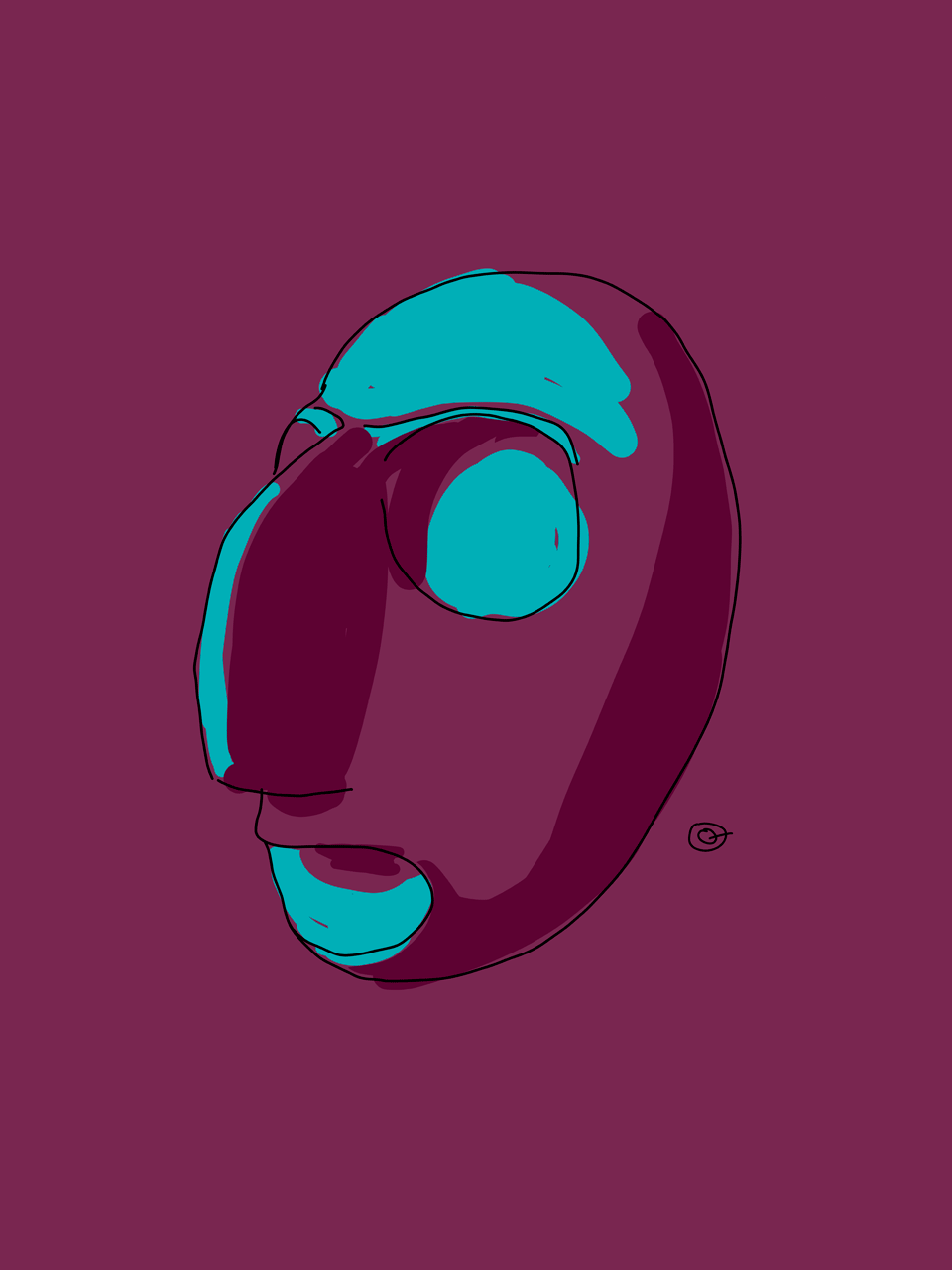 Hopewell mask, Ohio, USA