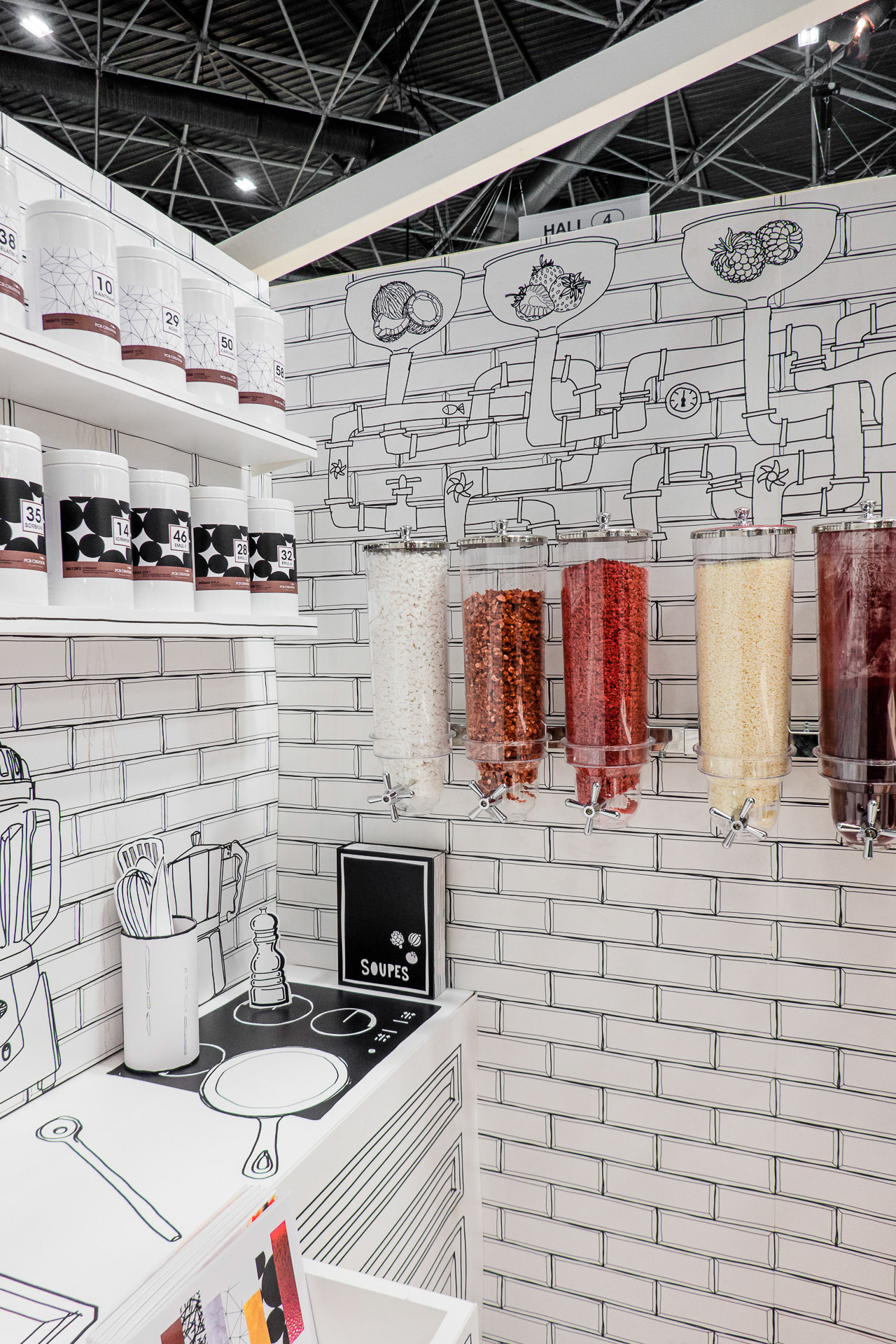 Distributeur cuisine - Stand PCB Création au salon SIRHA 2023 à Lyon