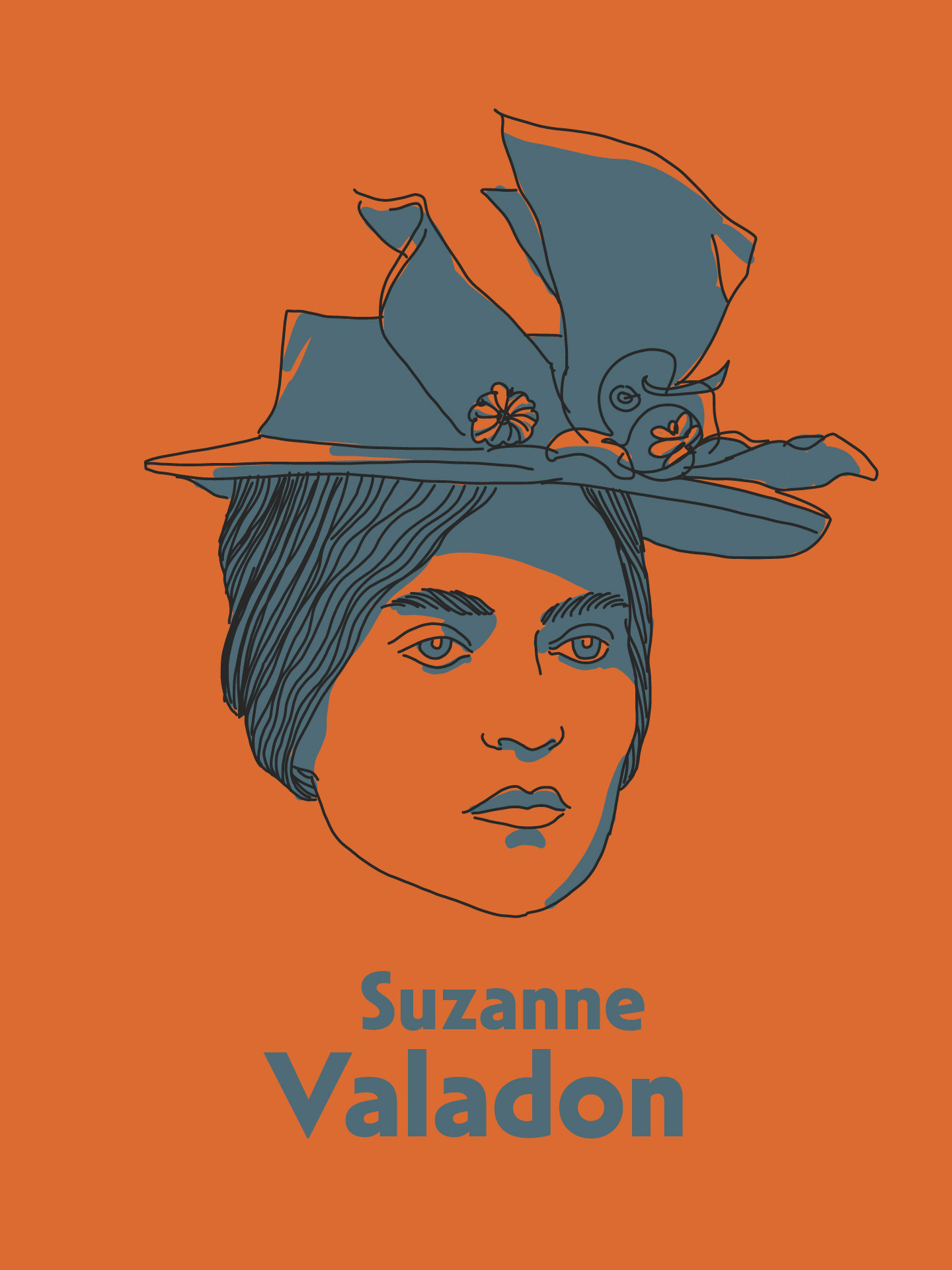 Suzanne Valadon (1865-1938), fille d'une blanchisseuse, artiste dessinatrice et peintre française autodidacte,  dont les œuvres sont actuellement conservées dans plusieurs musées. D'abord acrobate de cirque, la " Reine de Montmartre " est une femme libre aujourd'hui plus connue en tant que muse, modèle et maîtresse des artistes de la Butte Montmartre etc ... et en tant que mère (à 18 ans) du peintre Maurice Utrillo. Mais en 1894, elle est la première femme admise à la Société nationale des beaux-arts. Elle connaît de son vivant le succès (à une époque où les femmes n'ont pas de droits civiques et ne peuvent travailler sans l'autorisation d'un père ou d'un mari, encore moins en tant qu'artiste), expose au Salon d'automne à Paris en 1909. Elle est représentée par la galerie Berthe Weillet et participe à près de 19 expositions, dont trois rétrospectives personnelles de son vivant.