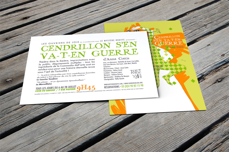 Flyer spectacle " Cendrillon s'en va-t-en-guerre "