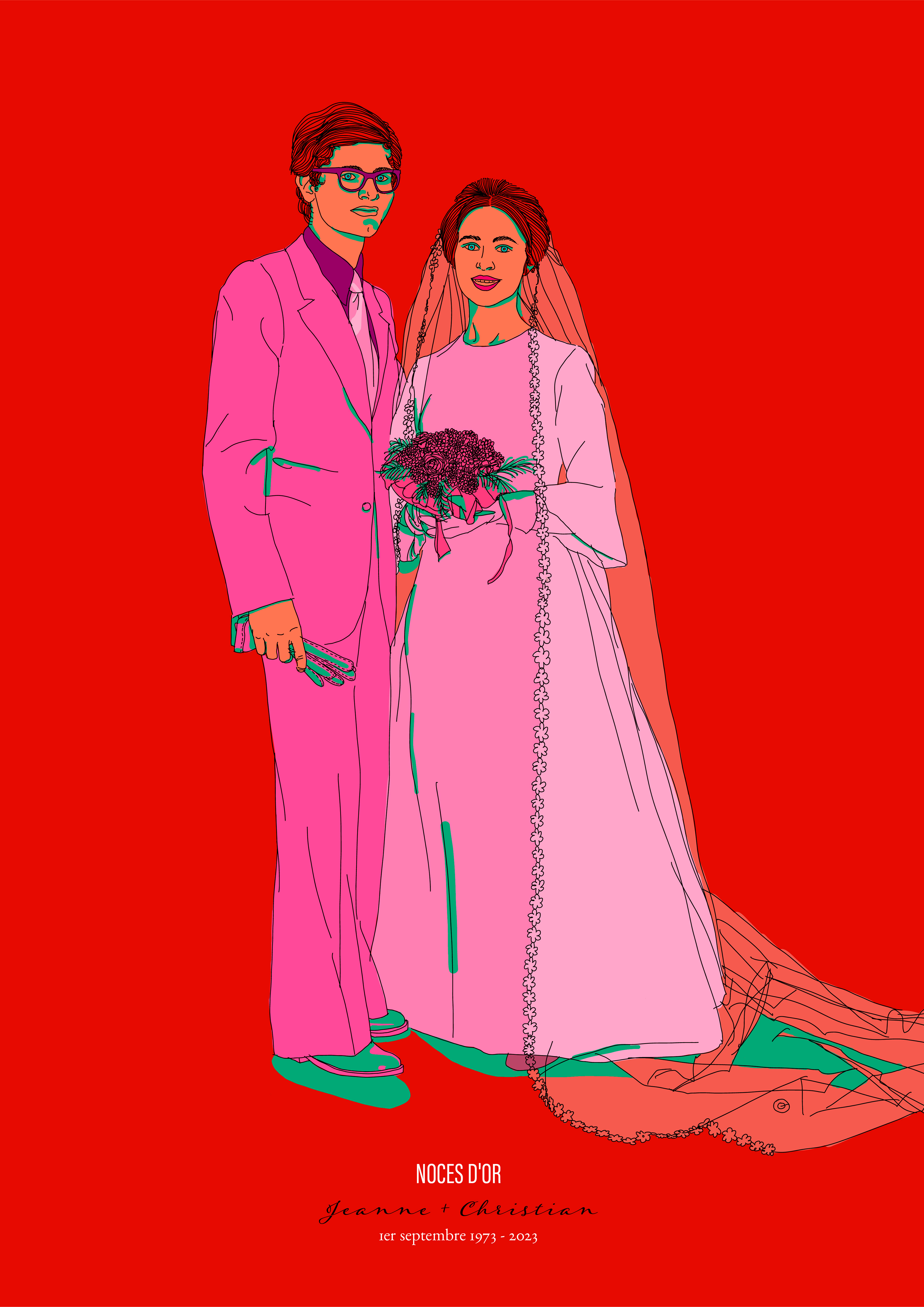 Portrait de couple pour Cadeau de Noces d'Or