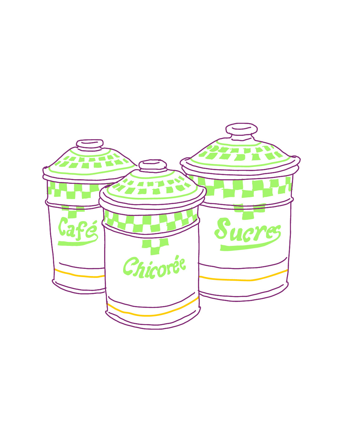 Lot de pots