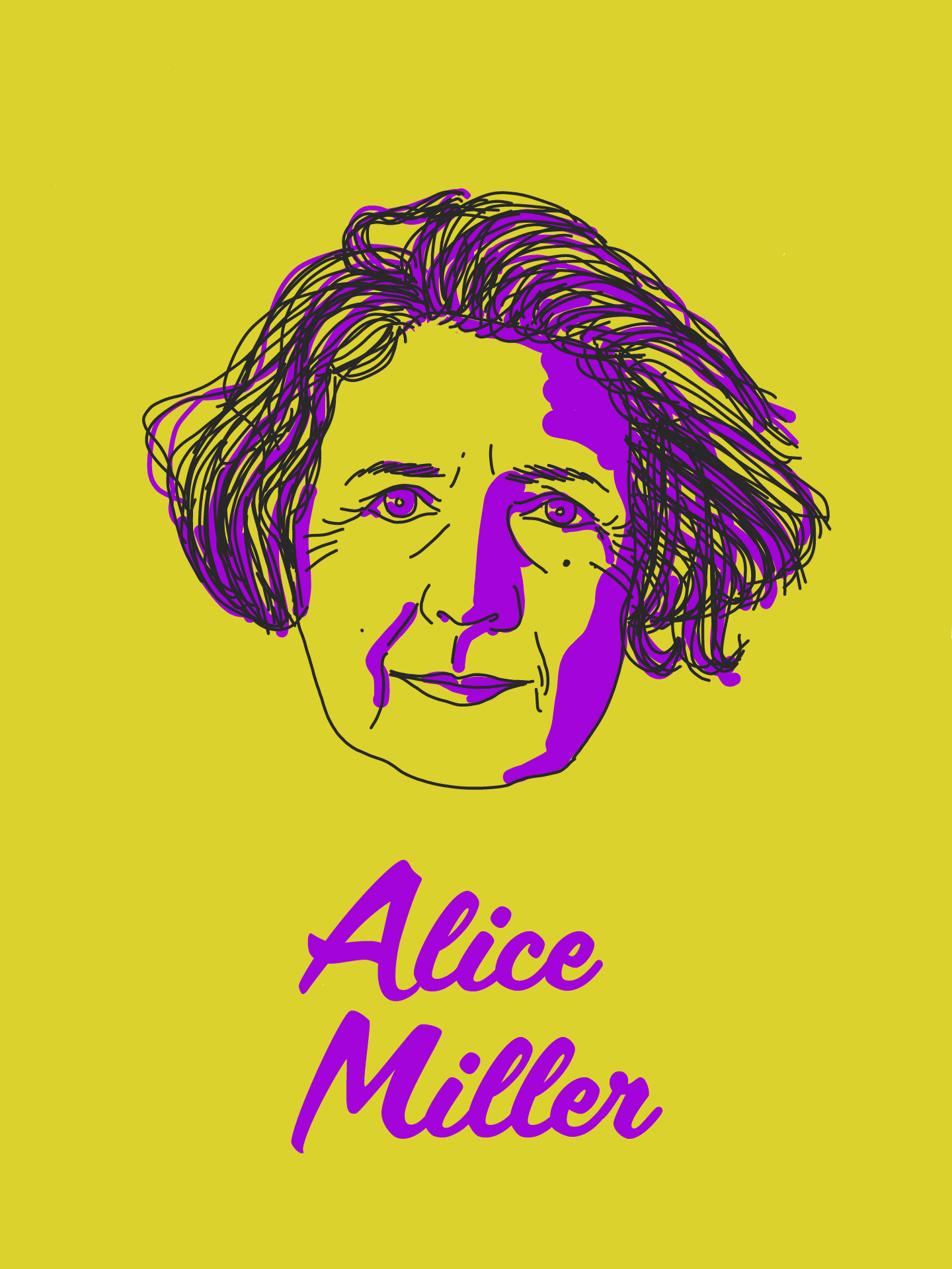 Alice Miller (1923-2010), docteur en philosophie, psychologie, psychanalyse, enseignante, chercheuse sur l’enfance, née en Pologne, qui a travaillé sur les origines de la violence dans le monde, en se concentrant sur la maltraitance des enfants. Un de ses livres a inspiré le film -Palme d’Or 2012- « Le Ruban blanc », de Mickael Haneke. Et dont j’ai lu « C’est pour ton bien » et « Le corps ne ment jamais », entre autres livres.