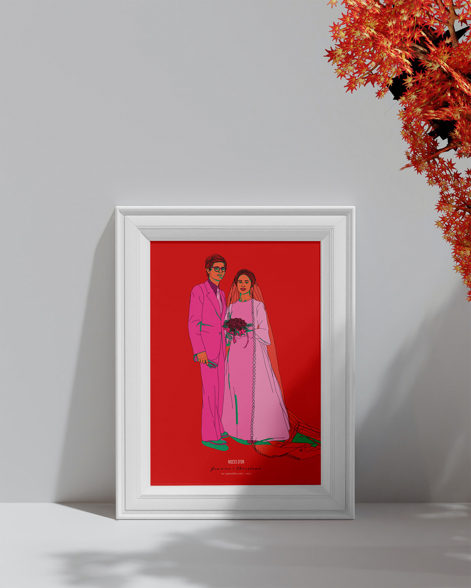 Cadeau d'anniversaire de mariage - Noces d'Or - Jeanne + Christian
