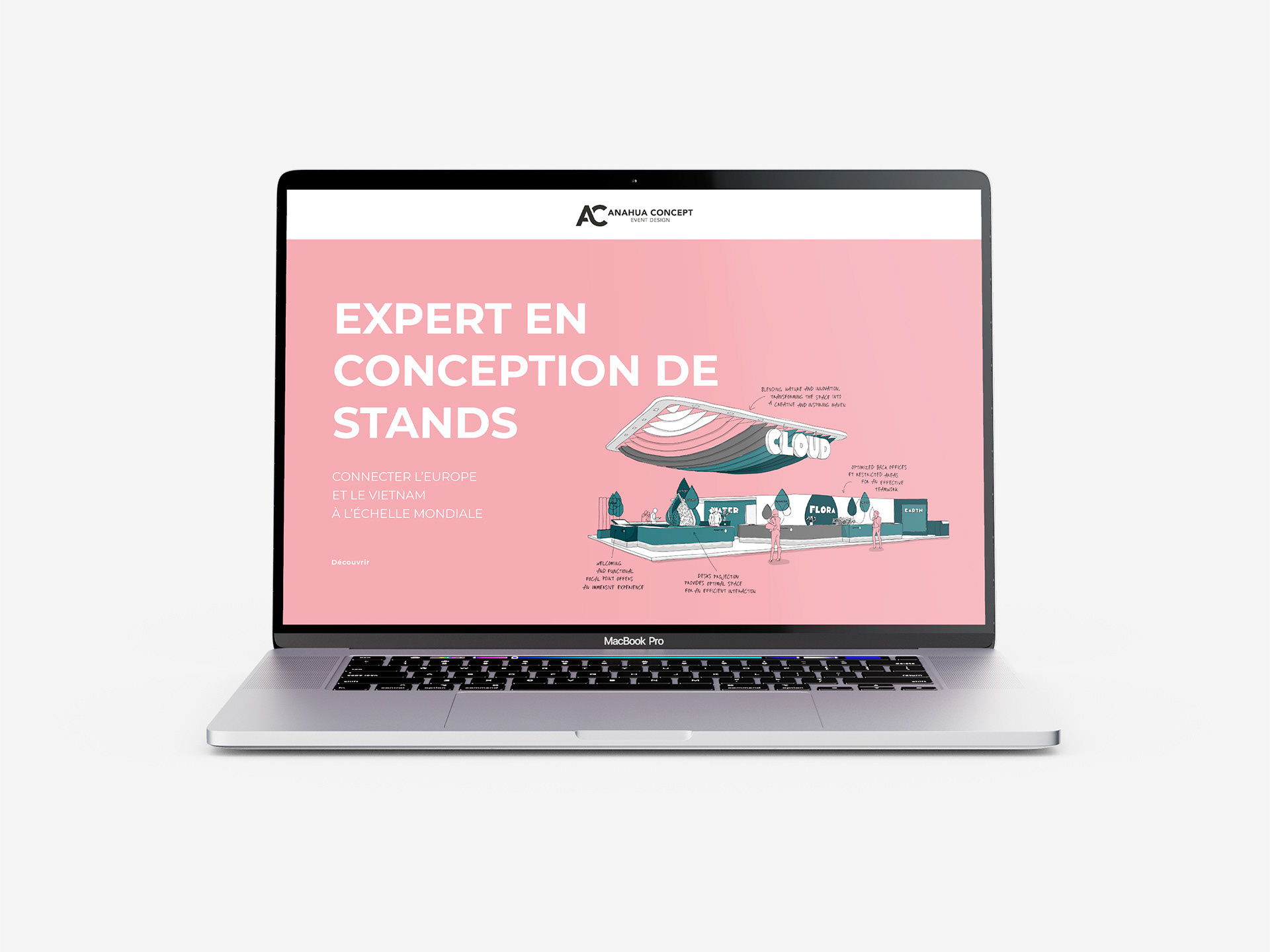 Hero images pour site web et stand Anahua Concept