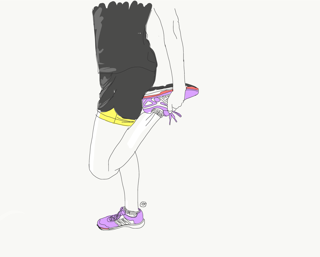 Course à pied - étiremment