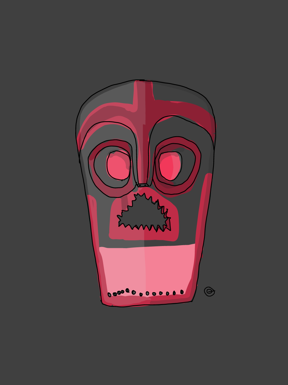 Kumu mask, Congo