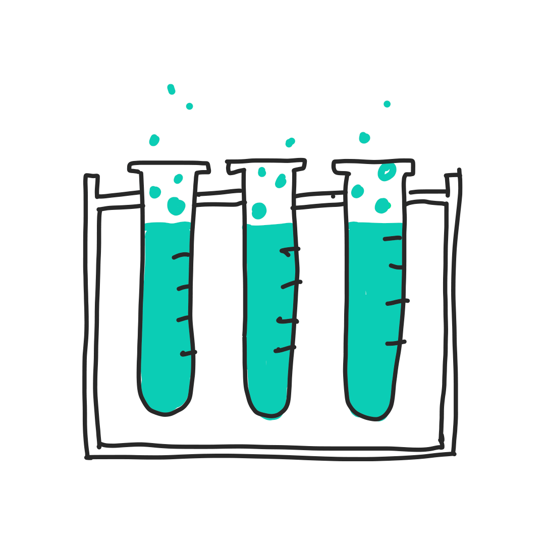 Tubes à essai / Infographie sur les différents tests Covid19 - Collectif Kezacovid19