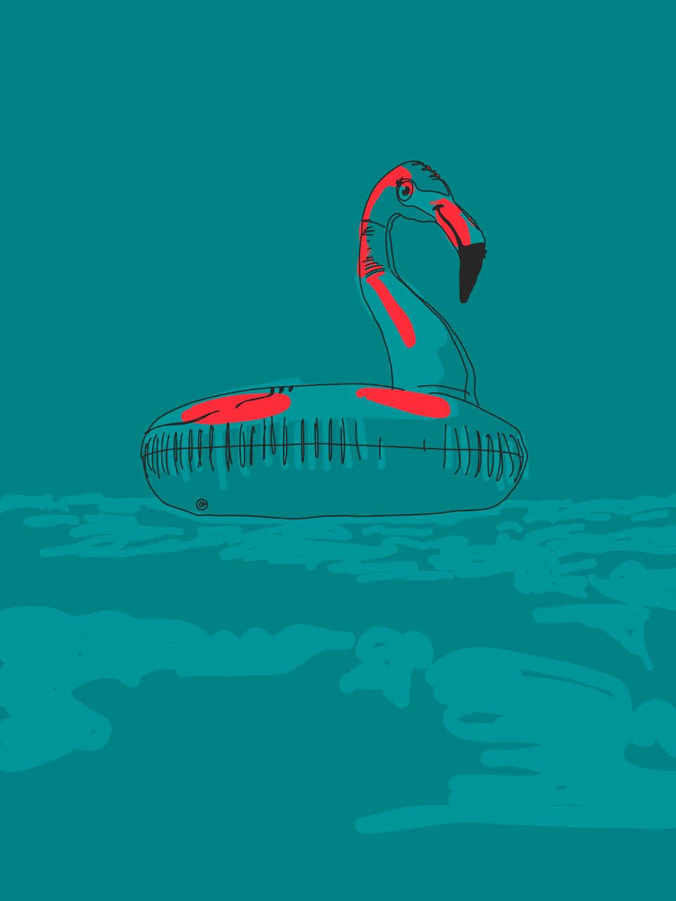 Bouée flamand rose