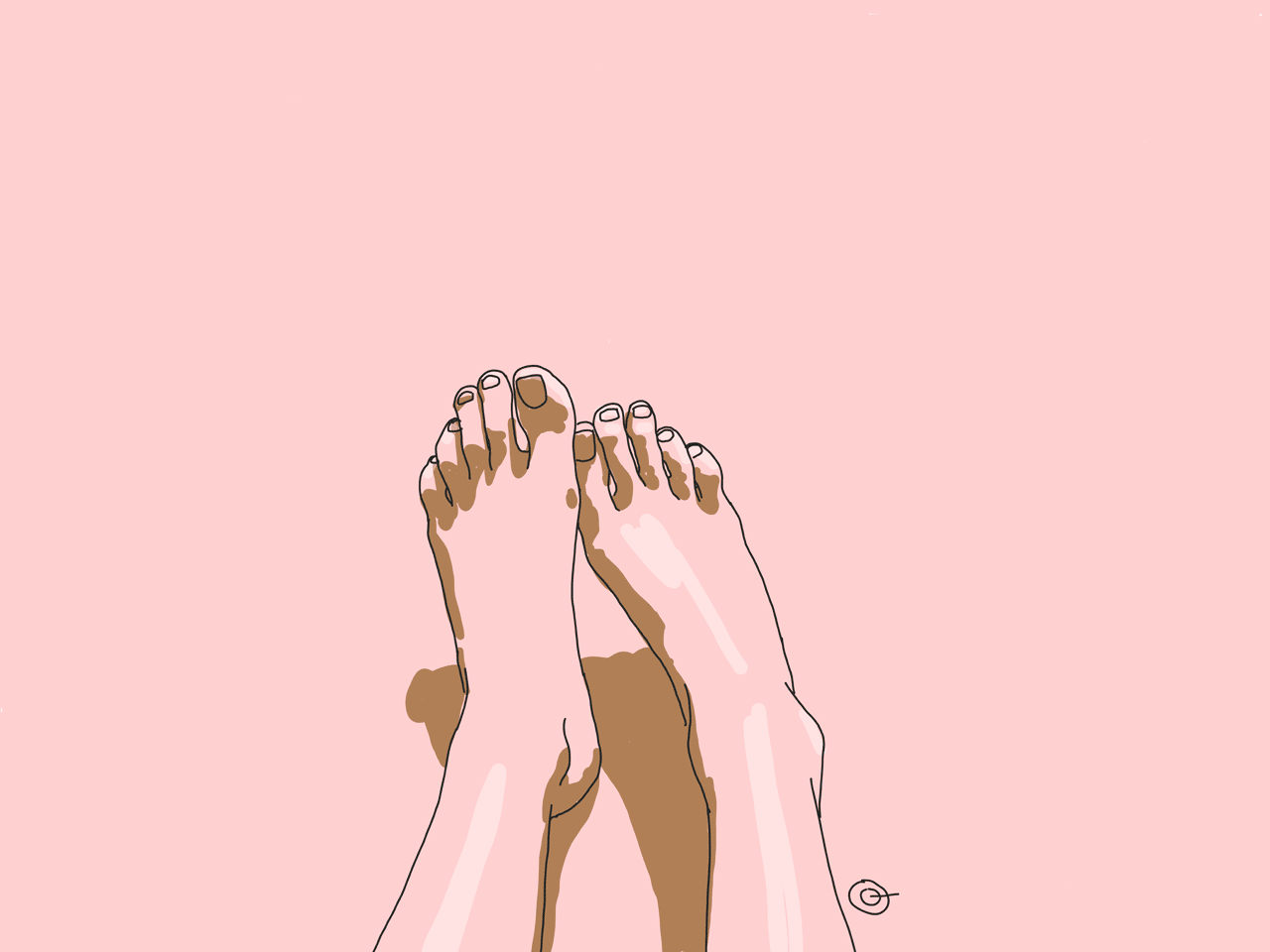 Doigts de pied en éventail