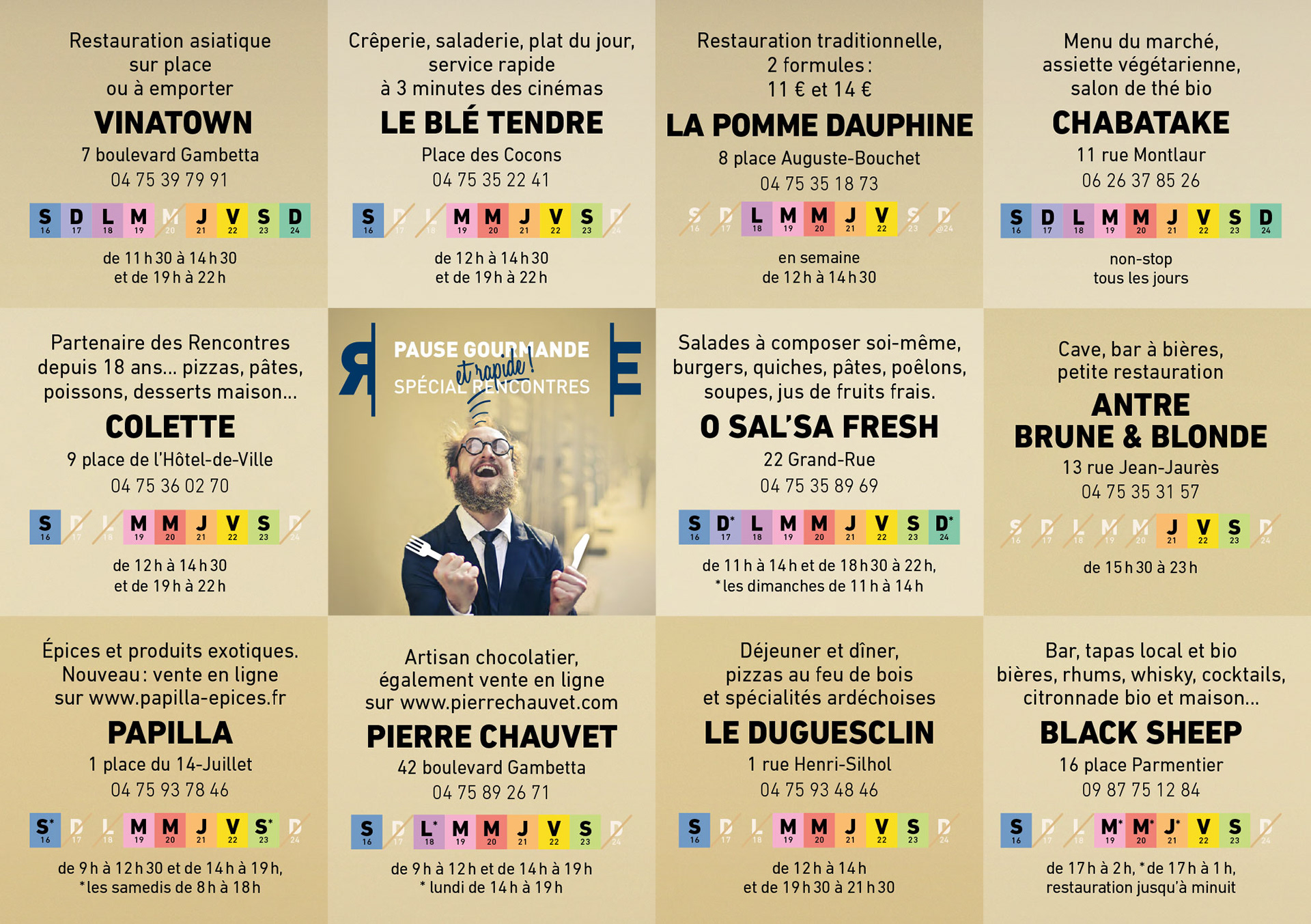 Partenaires gourmands de la manifestation