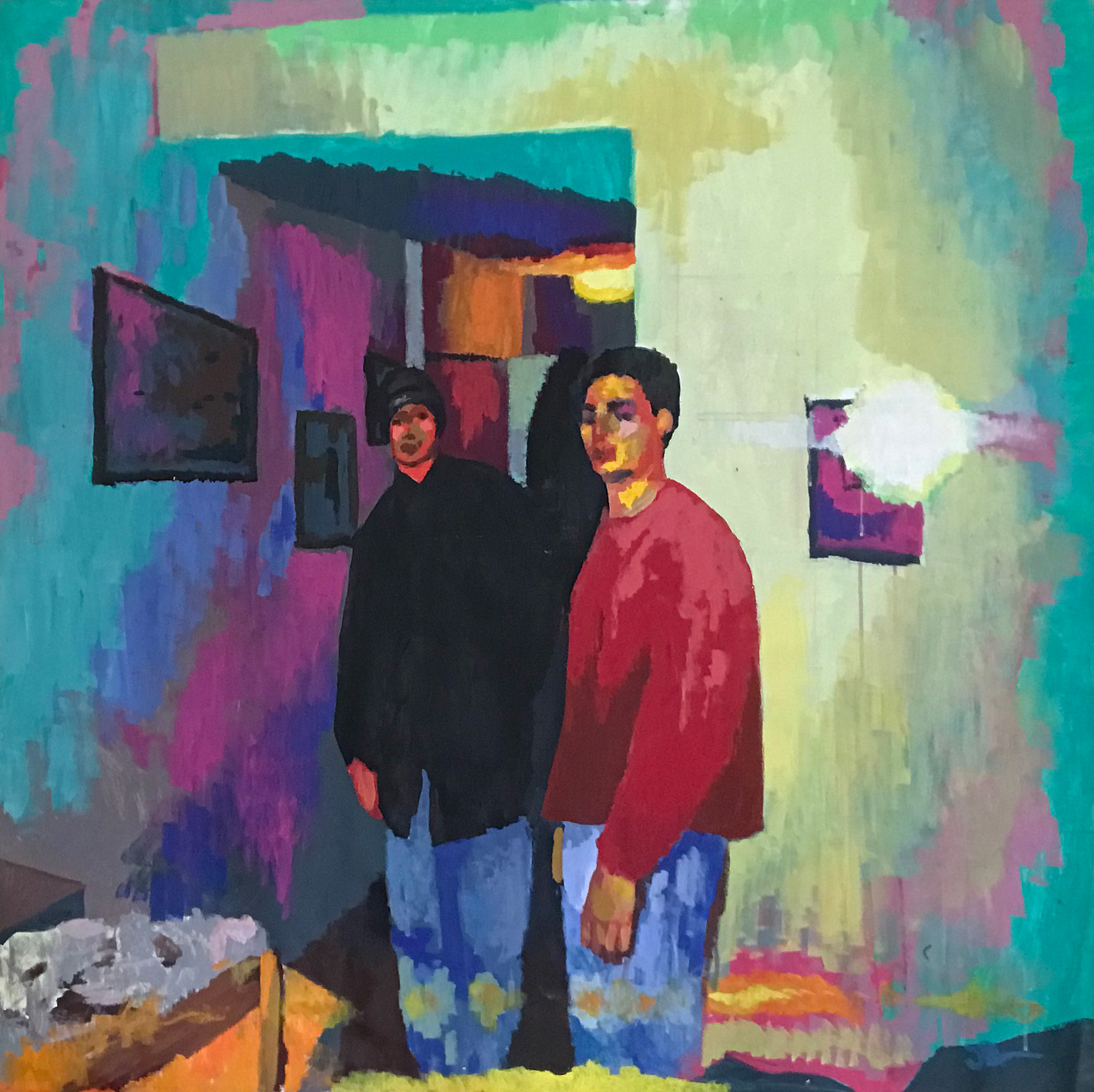 Al & Steve 48" x 48" acrylic on canvas 1998