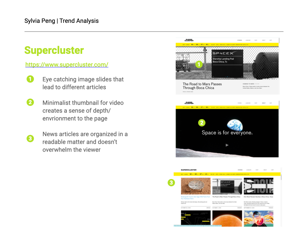 Supercluster Trend Analysis